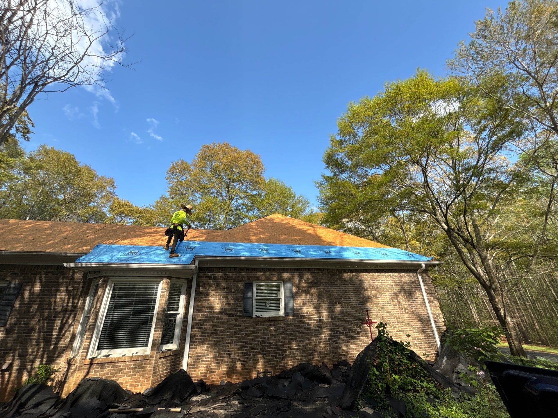 Spartanburg Residential Roof Replacement with Architectural Shingles and Skylights by Roofers LLC