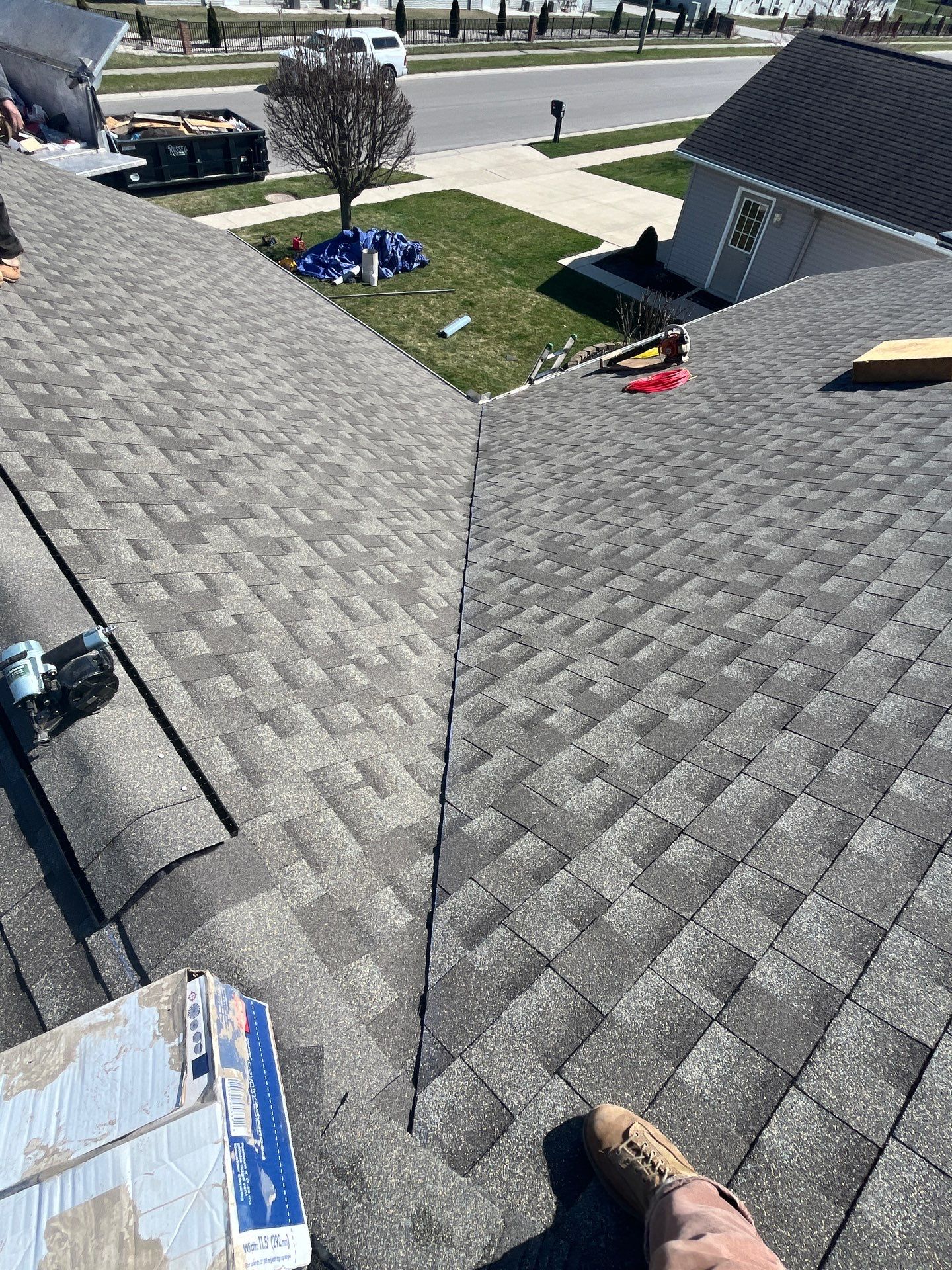 Residential Roofing Installation using CertainTeed Landmark Weathered Wood by Nitro Roofing and Construction
