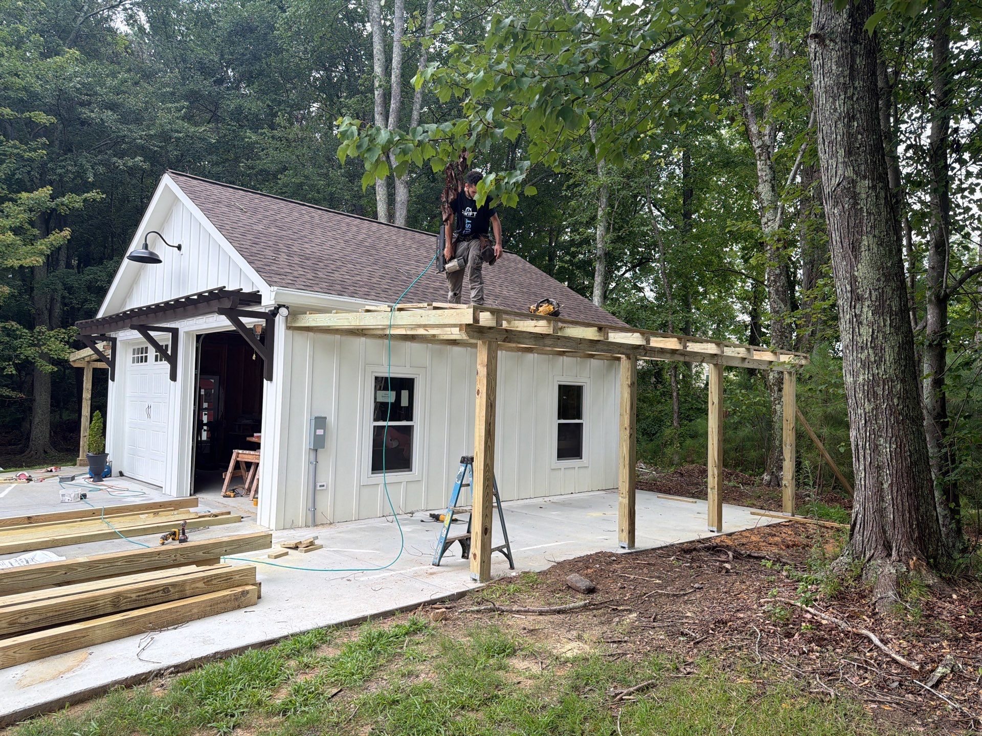 Custom Timber Carport and Pergola Addition in Powder Springs by Swift Home Renovations