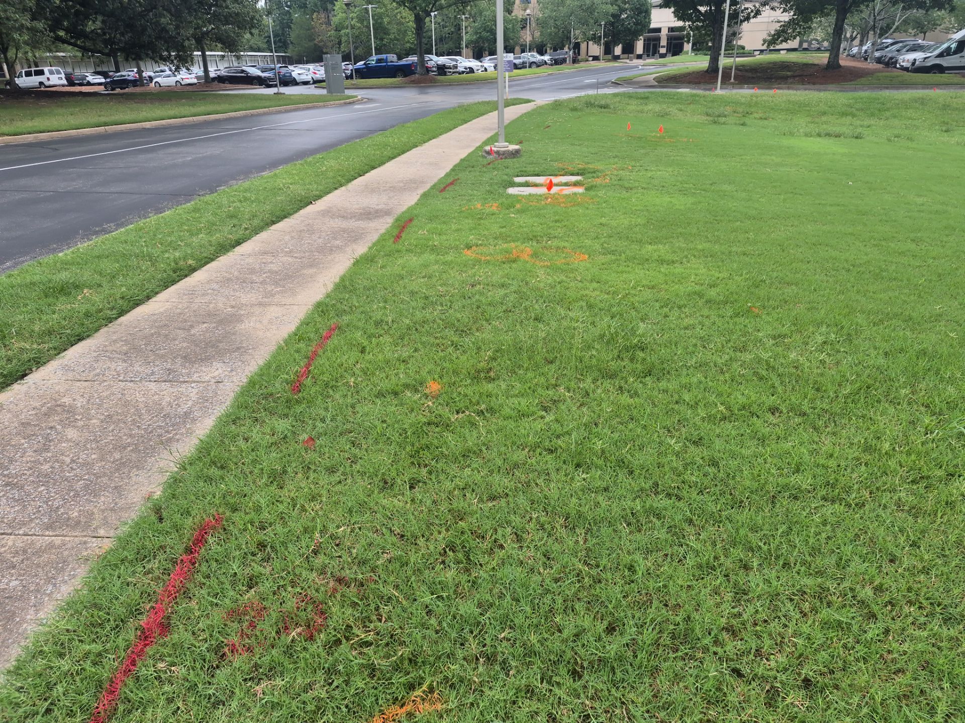 Private Utility Locating and Marking for Collierville Commercial Campus by Alsip Locating Service, LLC