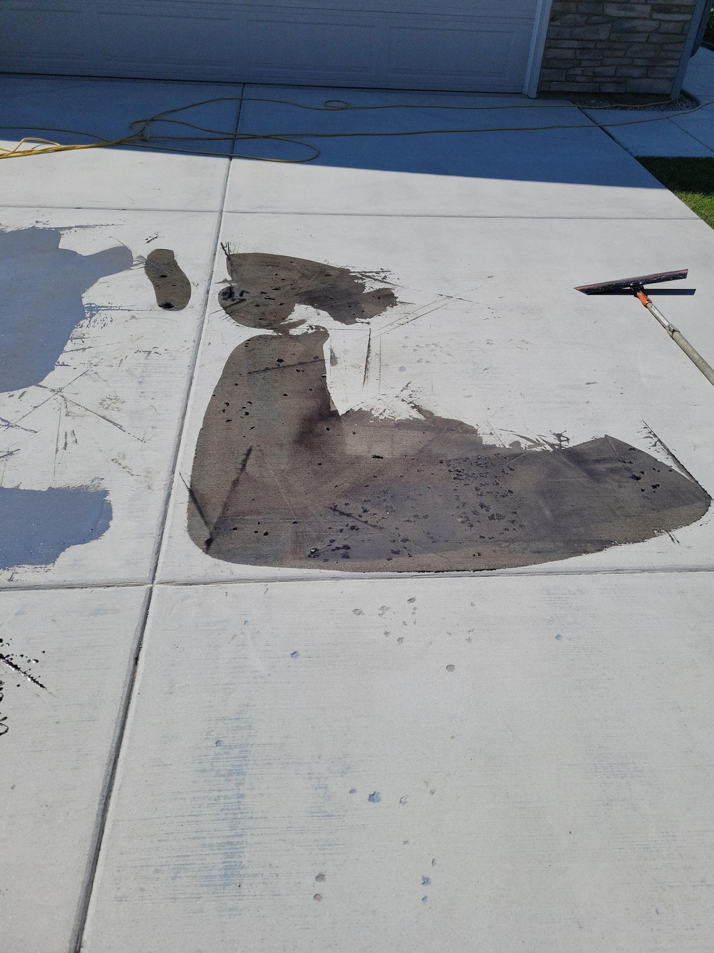 Driveway Transformation using 1/8 Tidal Wave by Croc Coatings, LLC