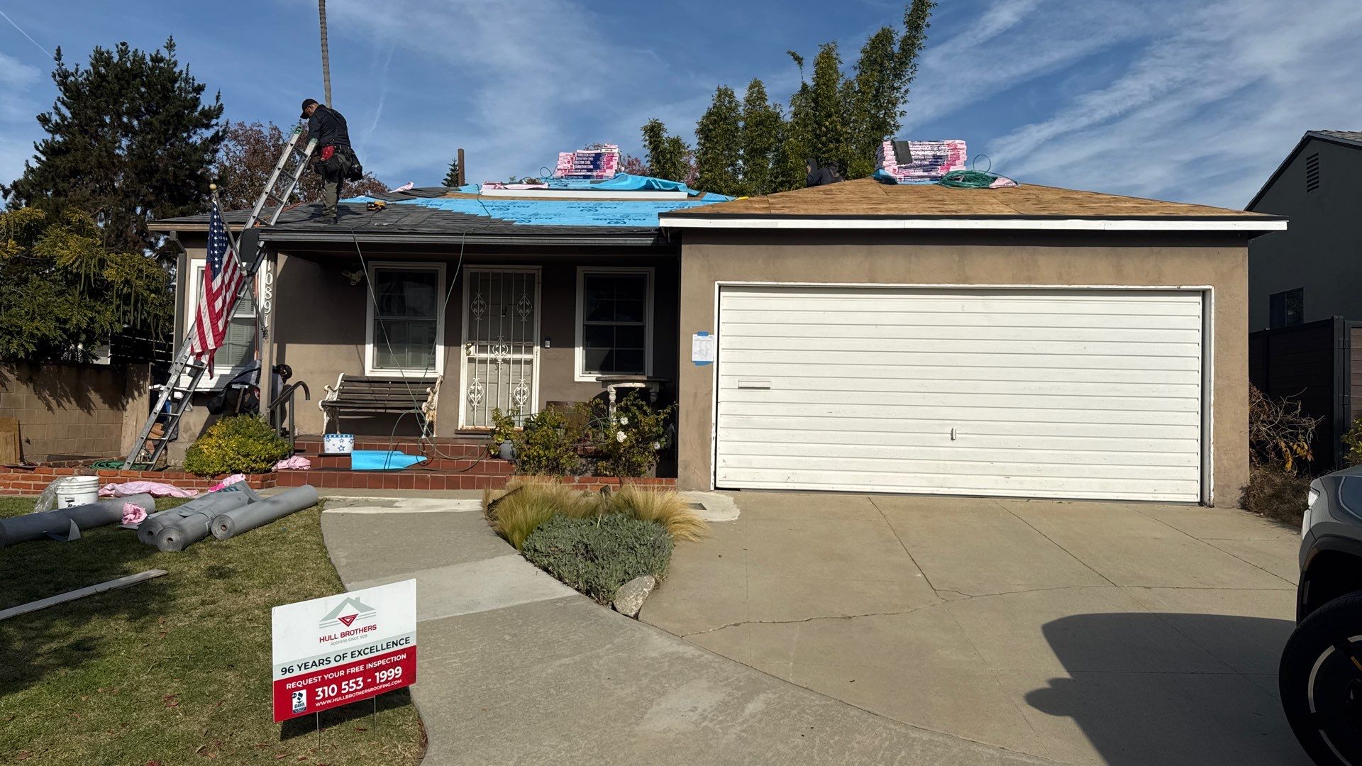 Residential Roofing Installation using Owens Corning Duration Cool Shingles by Hull Brothers Roofing