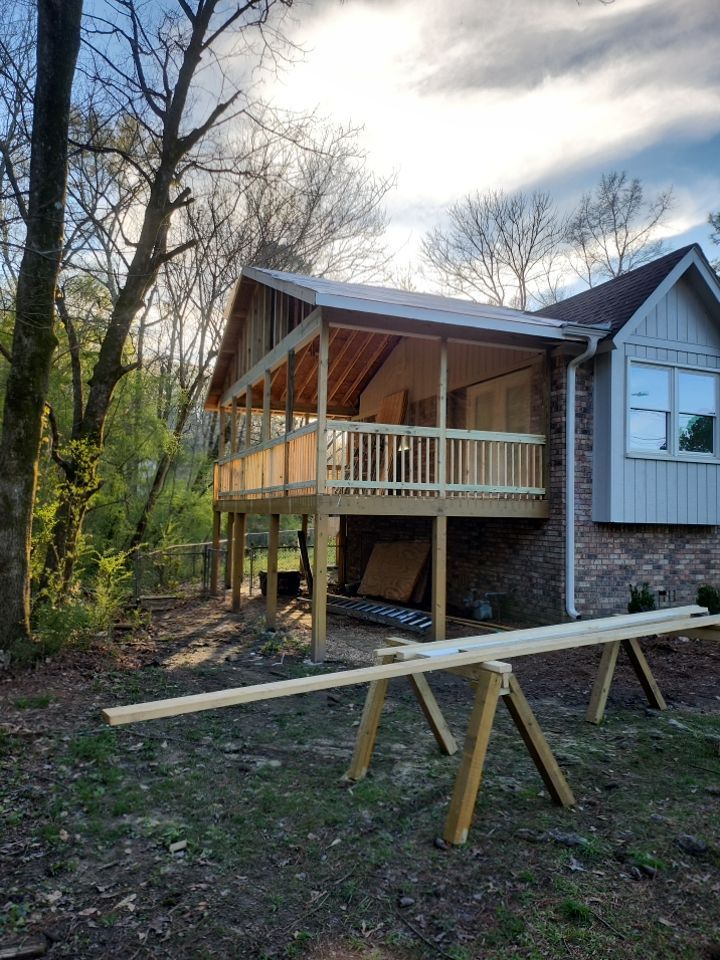 Mountain Brook - Covered Porch by Pillar and Pine