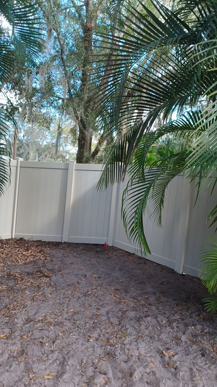 Sarasota, FL 6ft. Tall Tan Vinyl Privacy Fence  by Asap fence and gates, LLC