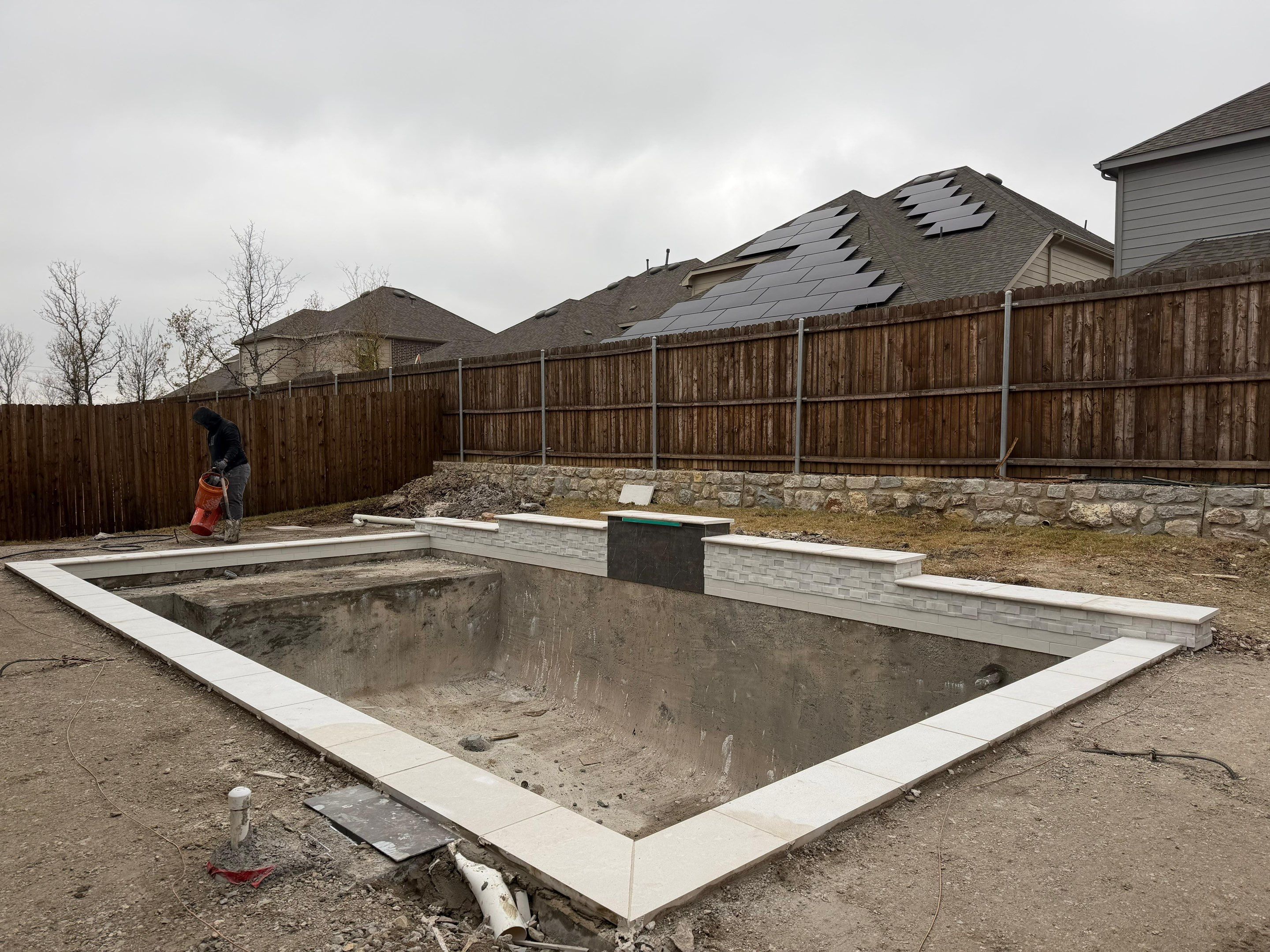 Geometric Pool with Pavers by Pinnacle Pools and Spas - DFW