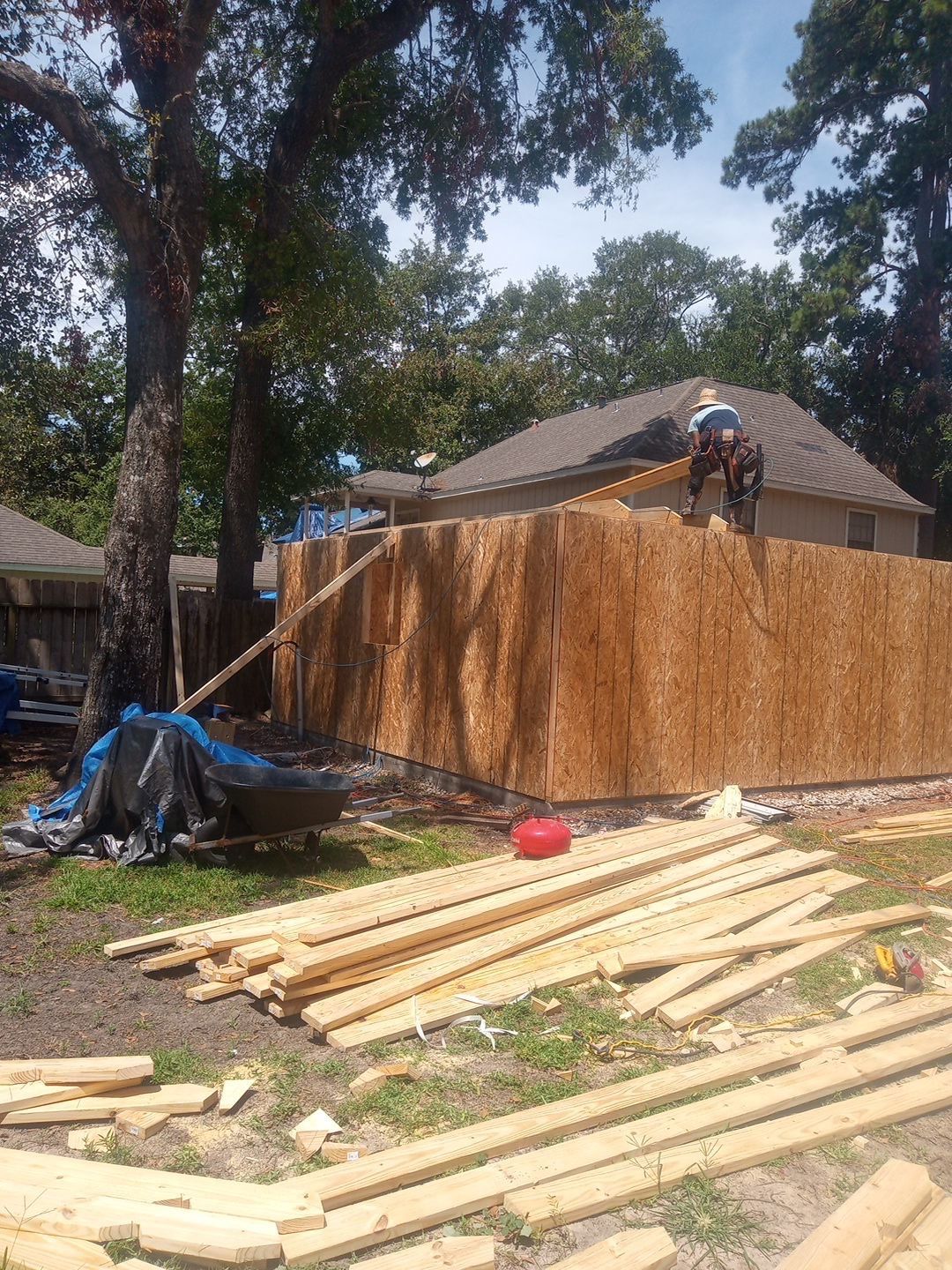 Tree Damage Garage Rebuild & Home Repair by Majesty Construction