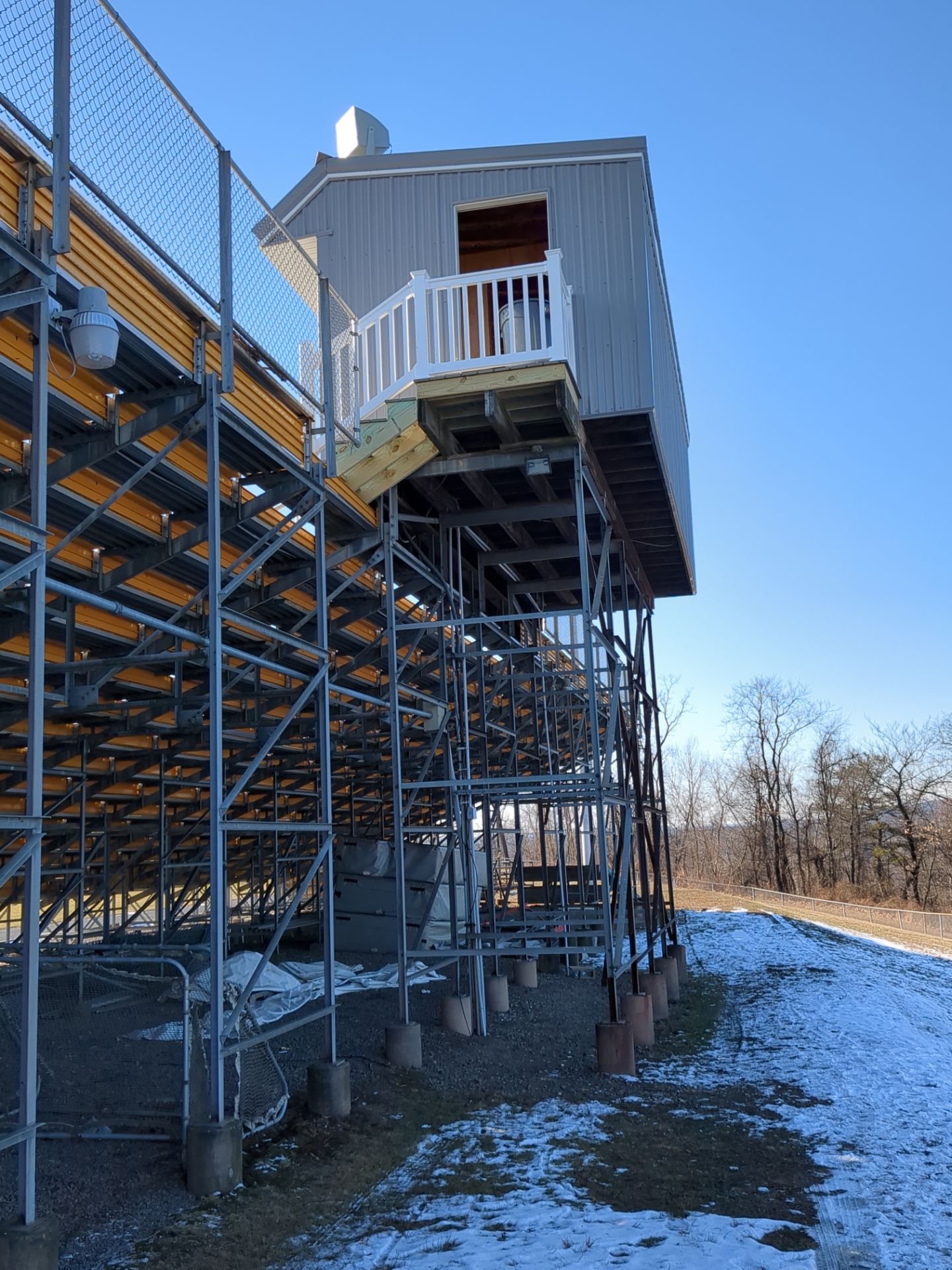 Halifax Stadium Press Box Renovation and Exterior Siding Upgrade by Esh Builders