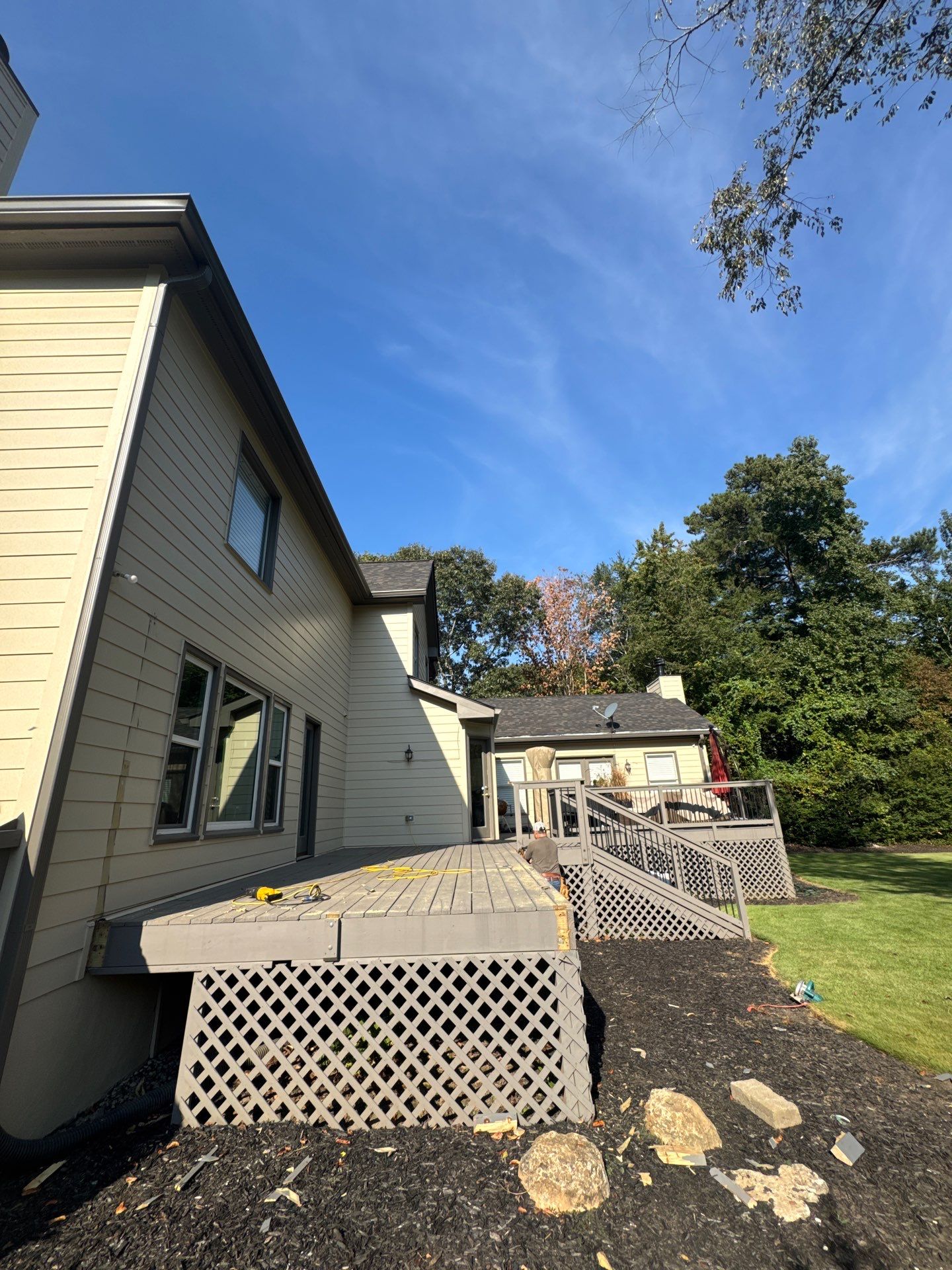 Custom Multi-Level Composite Deck and Screened-In Porch in Marietta by Swift Home Renovations