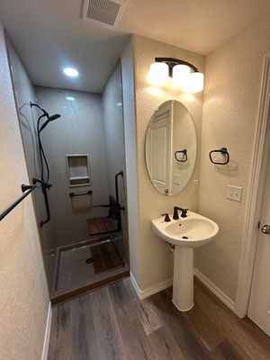 Shower Addition to Powder Room