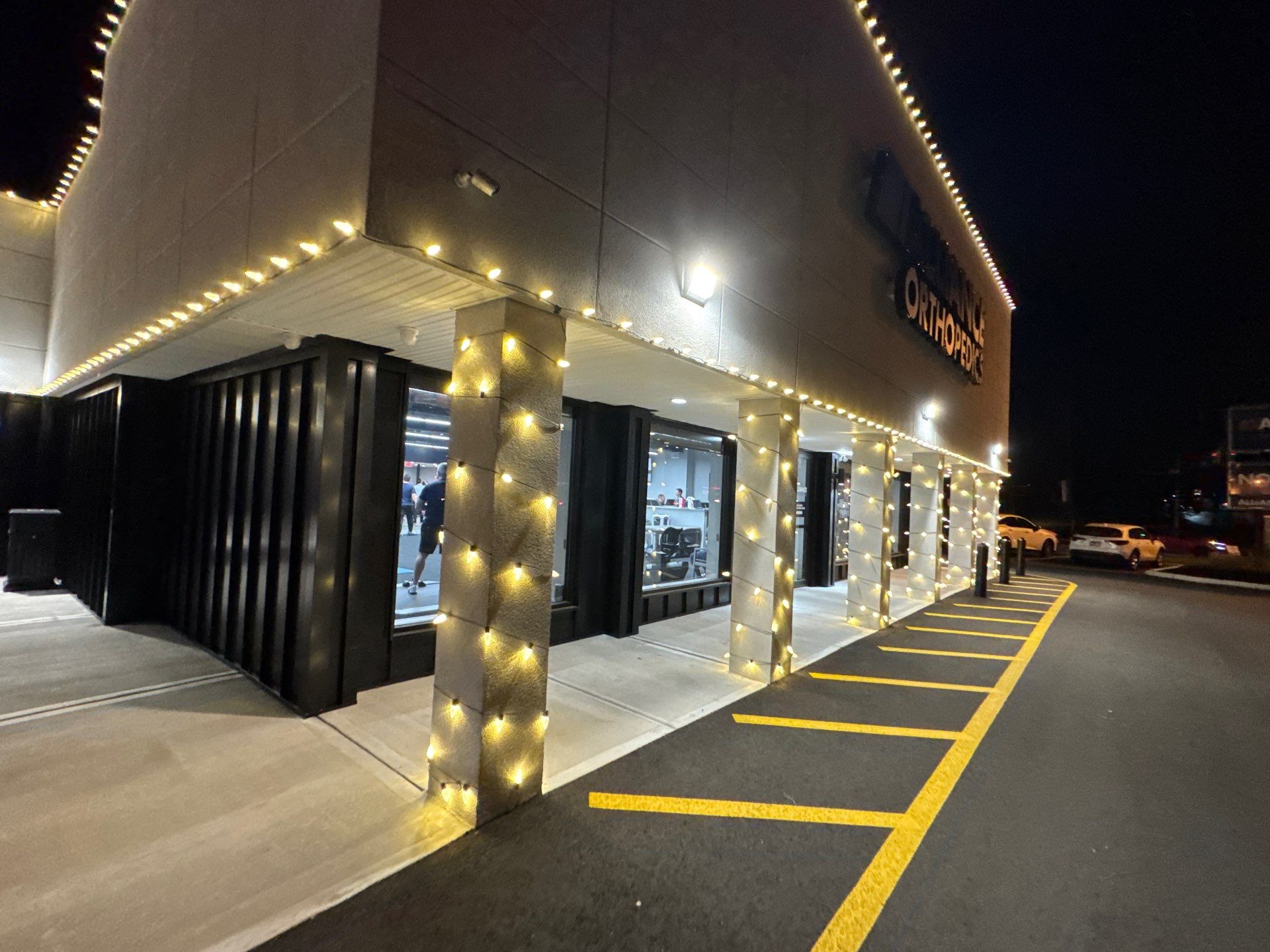 Commercial Holiday Lighting in Red Bank, NJ by Clearview Washing