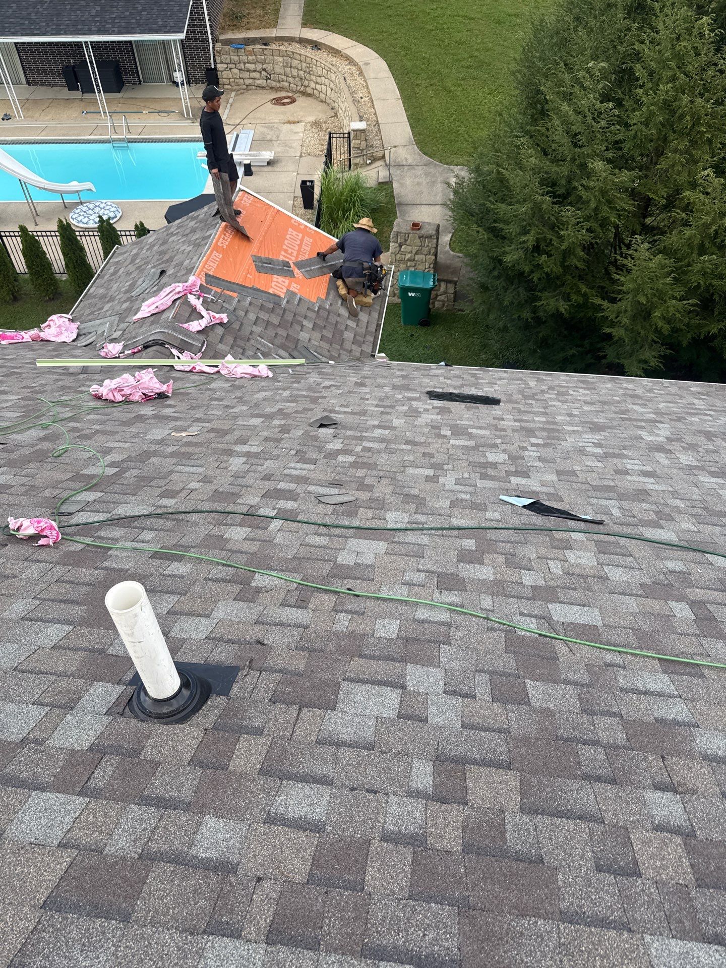 Residential Roofing Installation using Driftwood by Rainstoppers Roofing