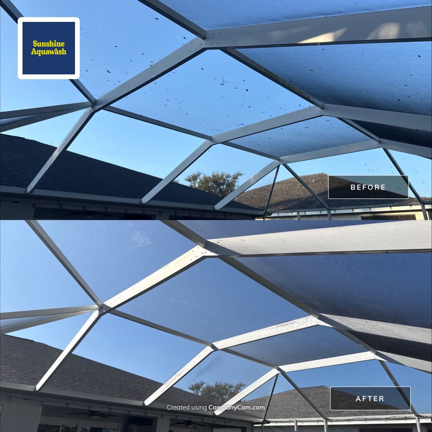 Paver Pool Deck Cleaning & Pool Cage Cleaning in River Point of Manatee – Bradenton, FL by Sunshine AquaWash