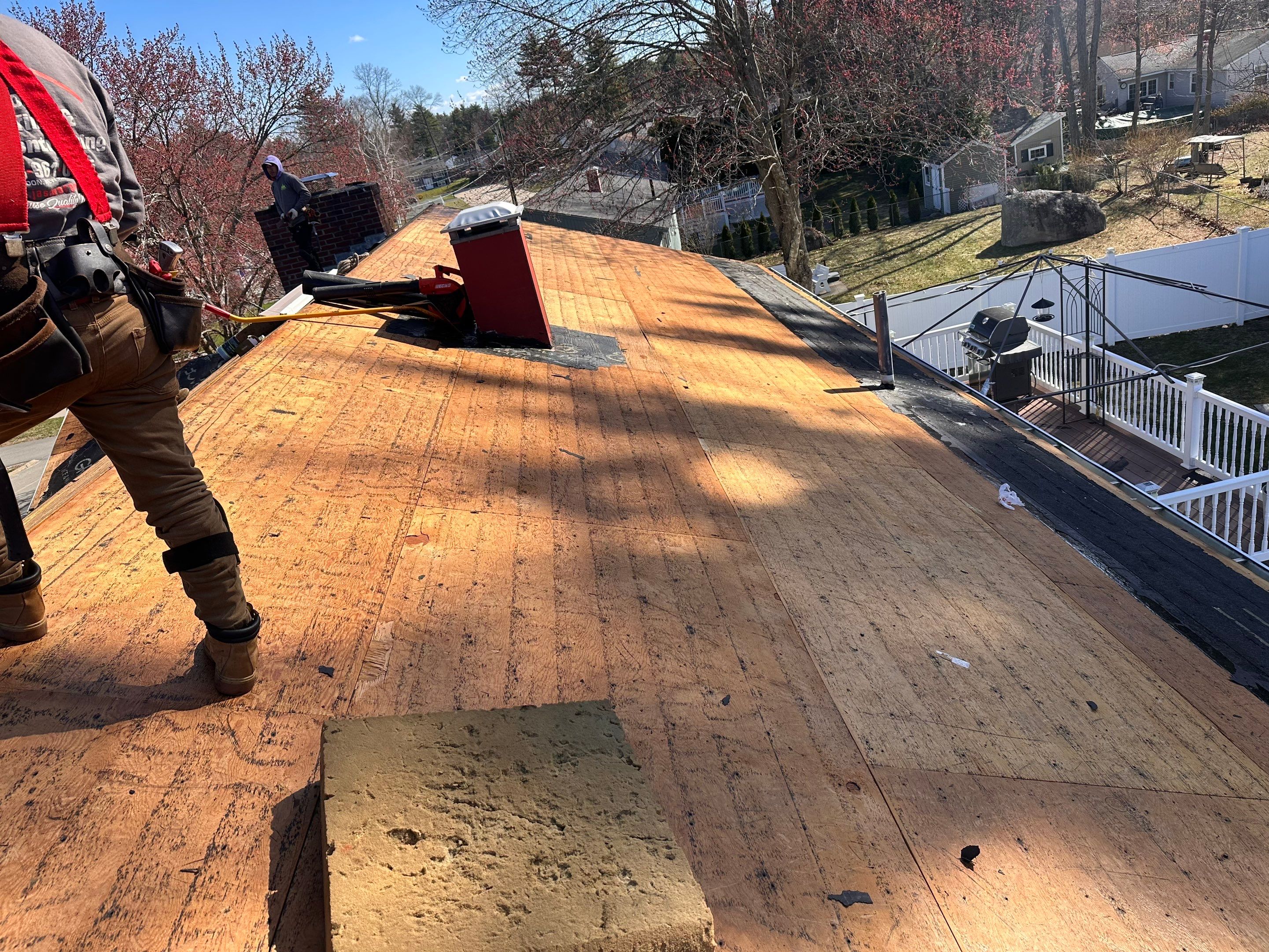 Full Residential Roof Replacement and Chimney Reflashing in Nashua by Tall pine roofing