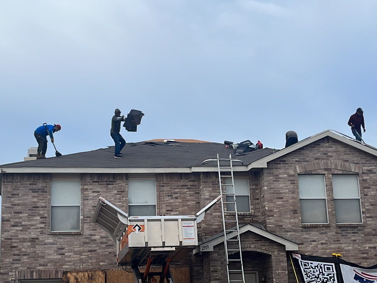 Full Roof Replacement, Chimney Rebuild and Interior Damage Replacement by First United Roofing & Construction