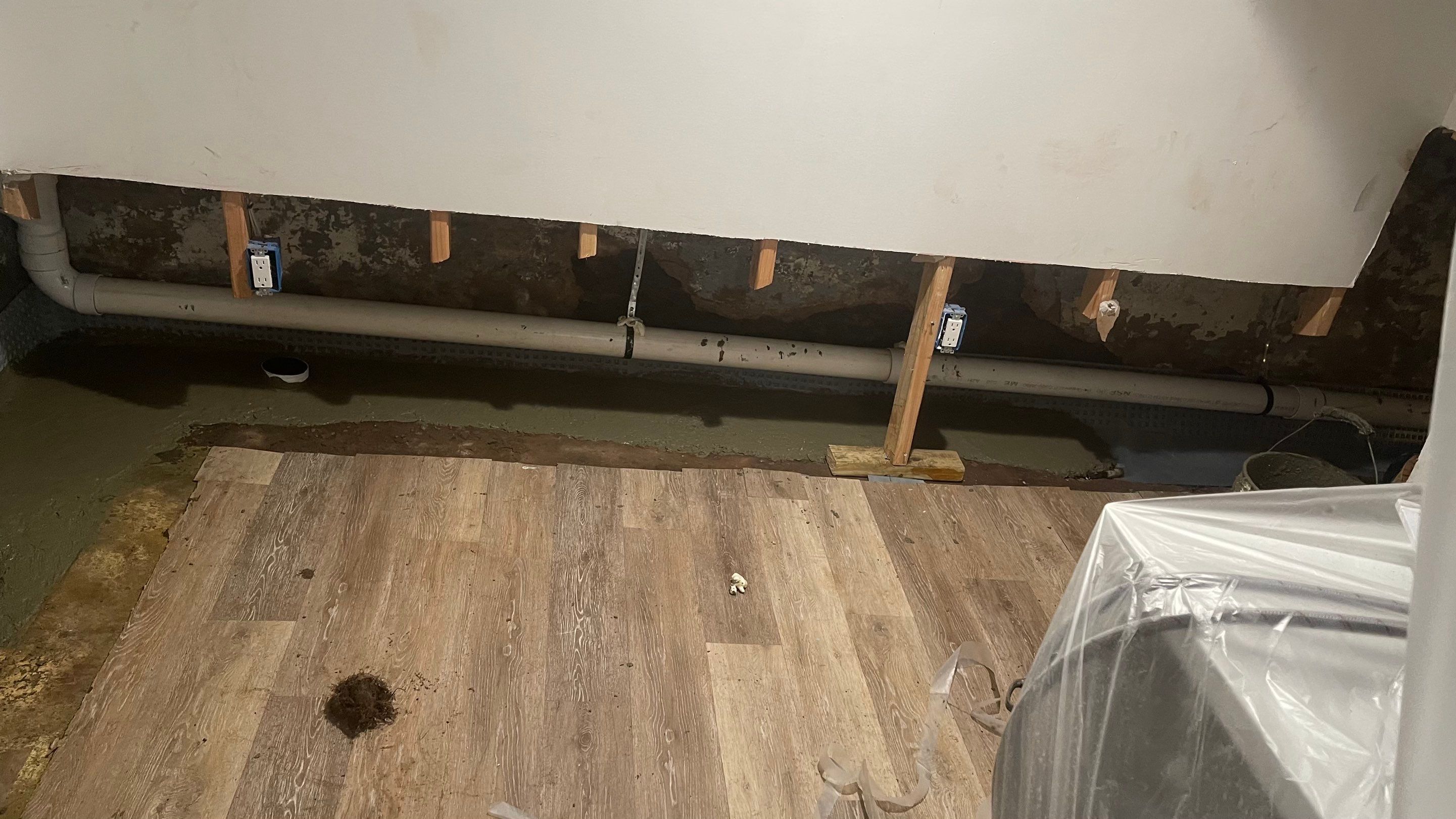 Interior French Drain Job in Lyndhurst, NJ by Pure Service Pro, LLC 