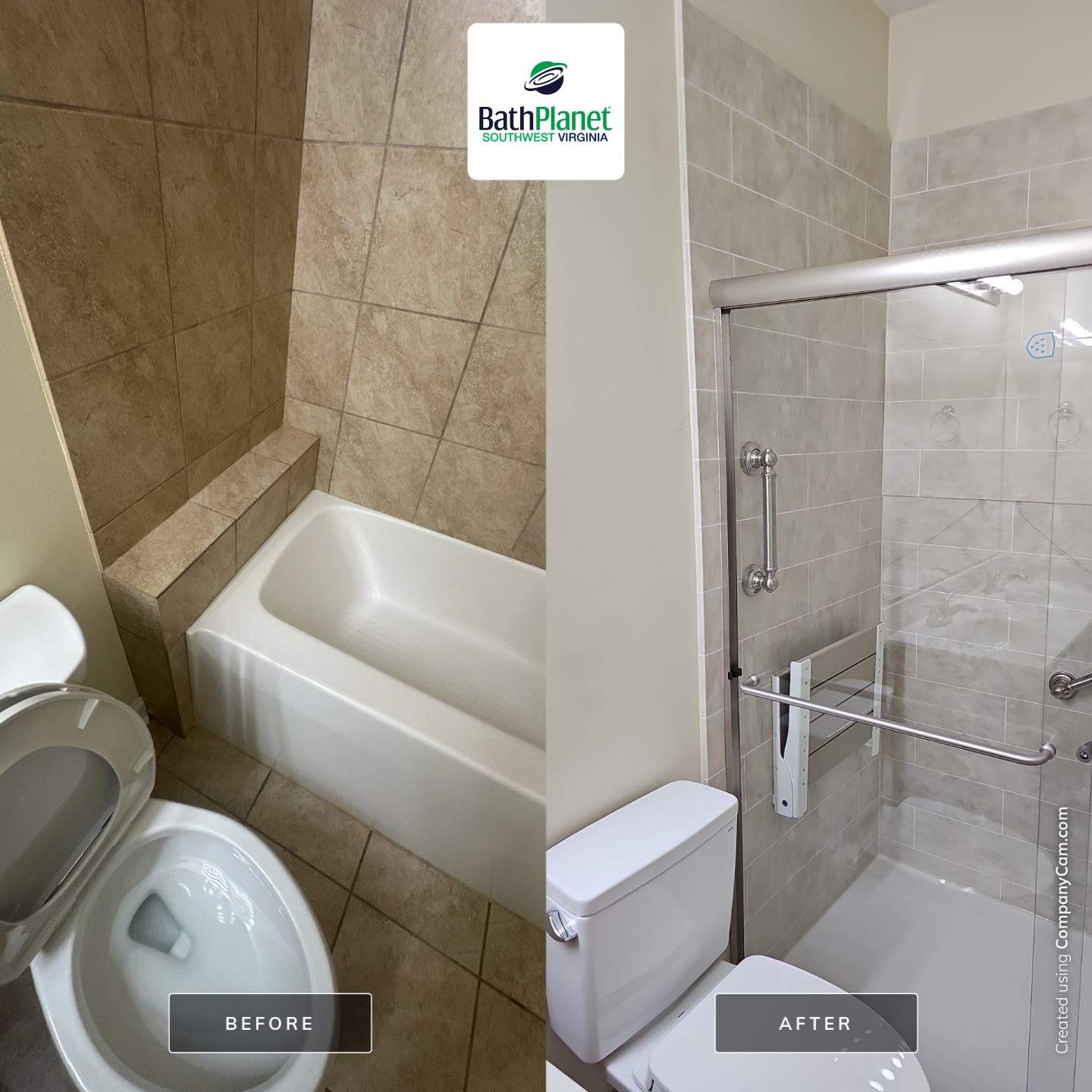 Tub to Shower by BathPlanet SW Virginia