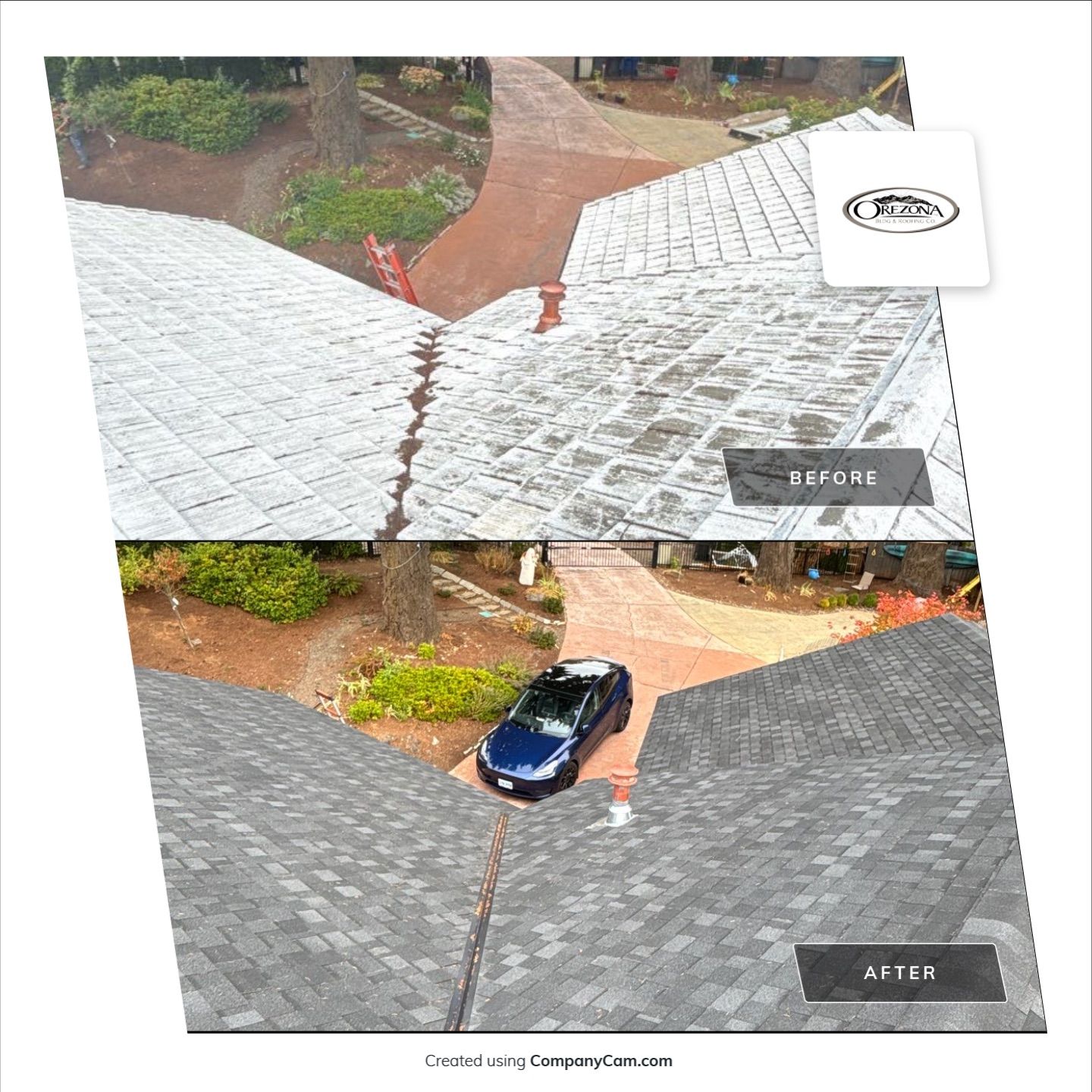 Granite Black Residential Roof Replacement by Orezona Building & Roofing Company, Inc.