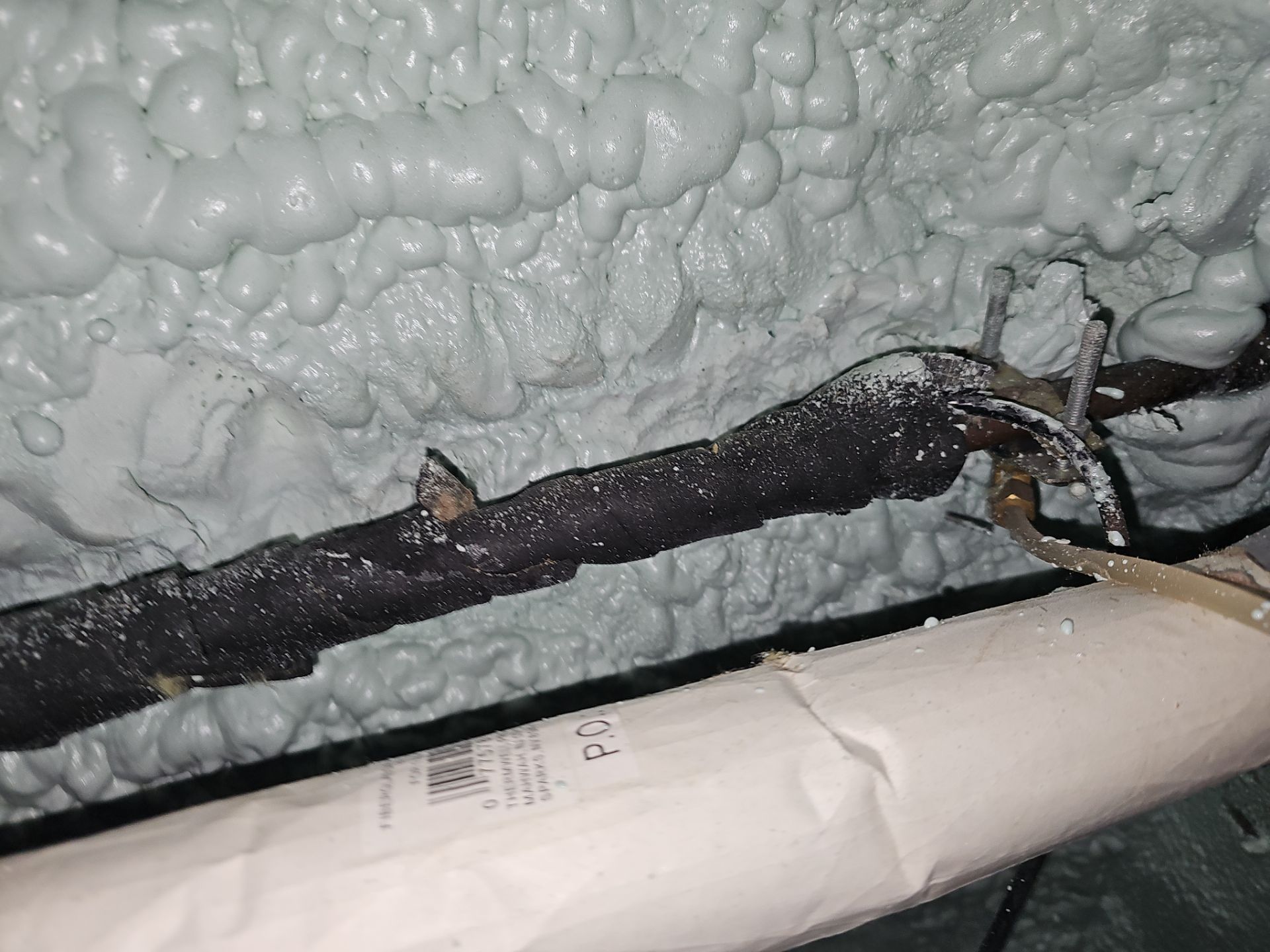 Basement Exterior Walls using Crawl Space Liner by NYS Foam & Energy
