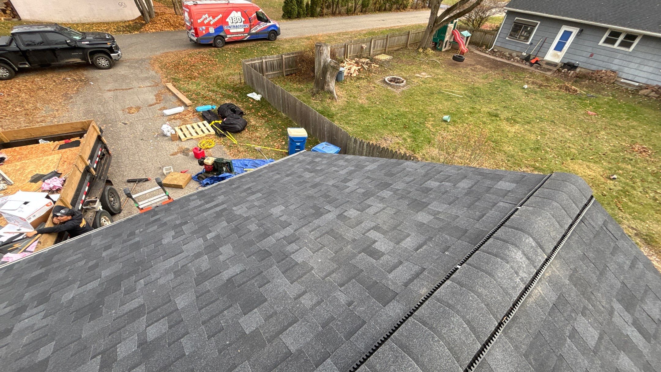 Roof Replacement using Owens Corning Onyx Black by 180 Contractors