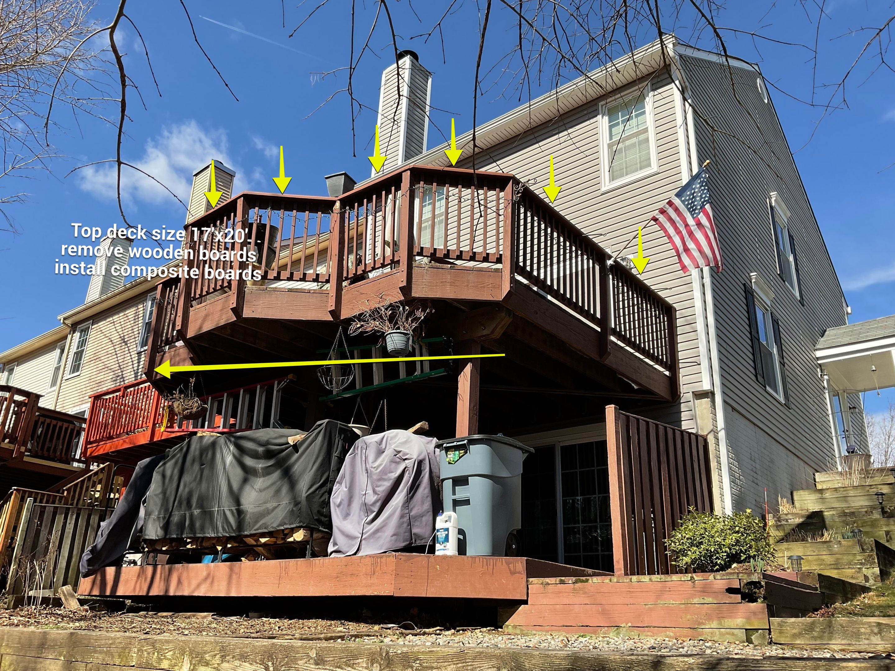 Deck Installation using New Composite Deck Board by Alpha Design Services