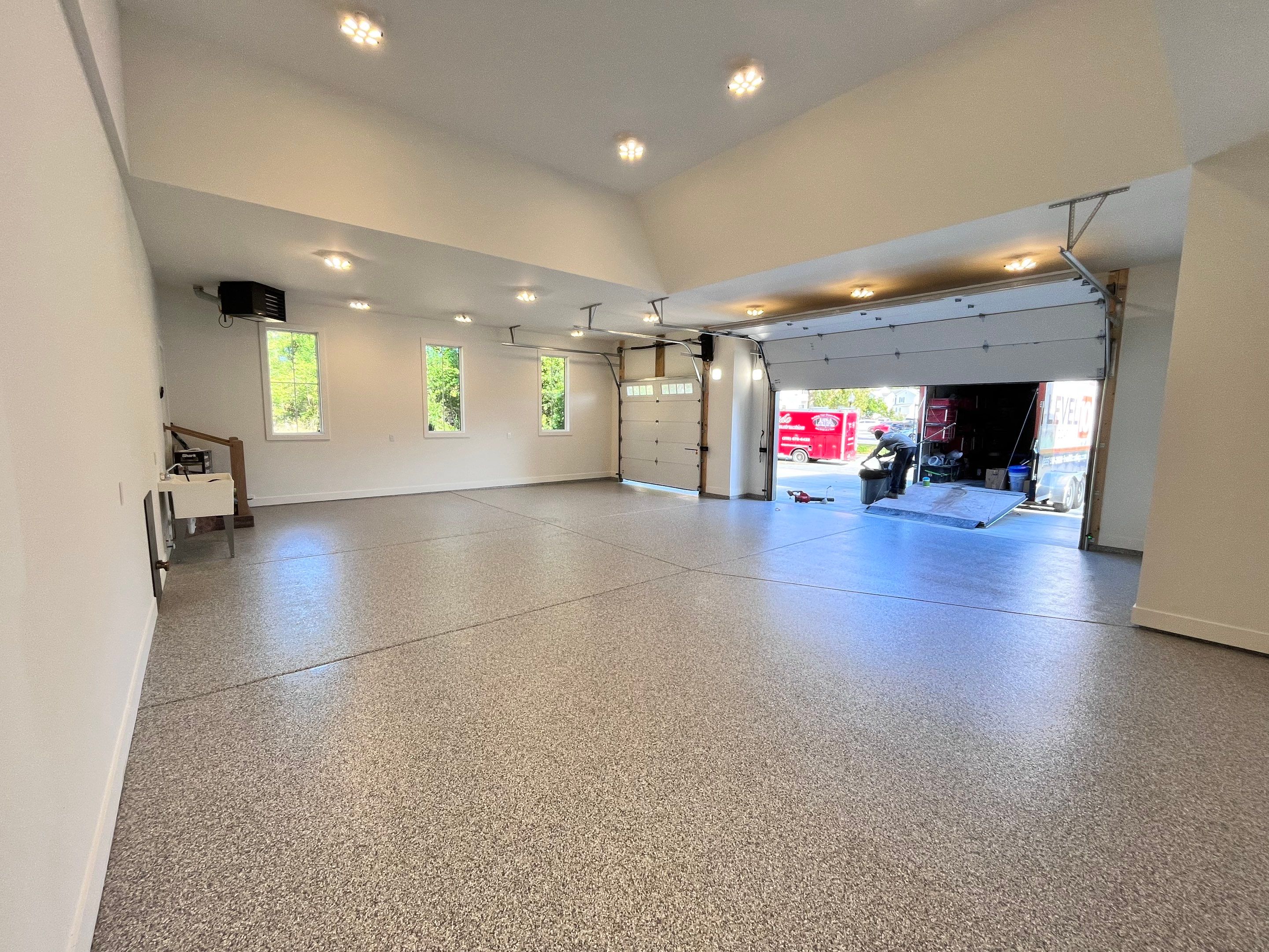 Gravel Flake Garage Floor  by Level 10 Coatings