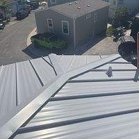 .032 Aluminum 1.5" Mechanical Seam Regal White  by Total Roofing System The Metal Roof Experts