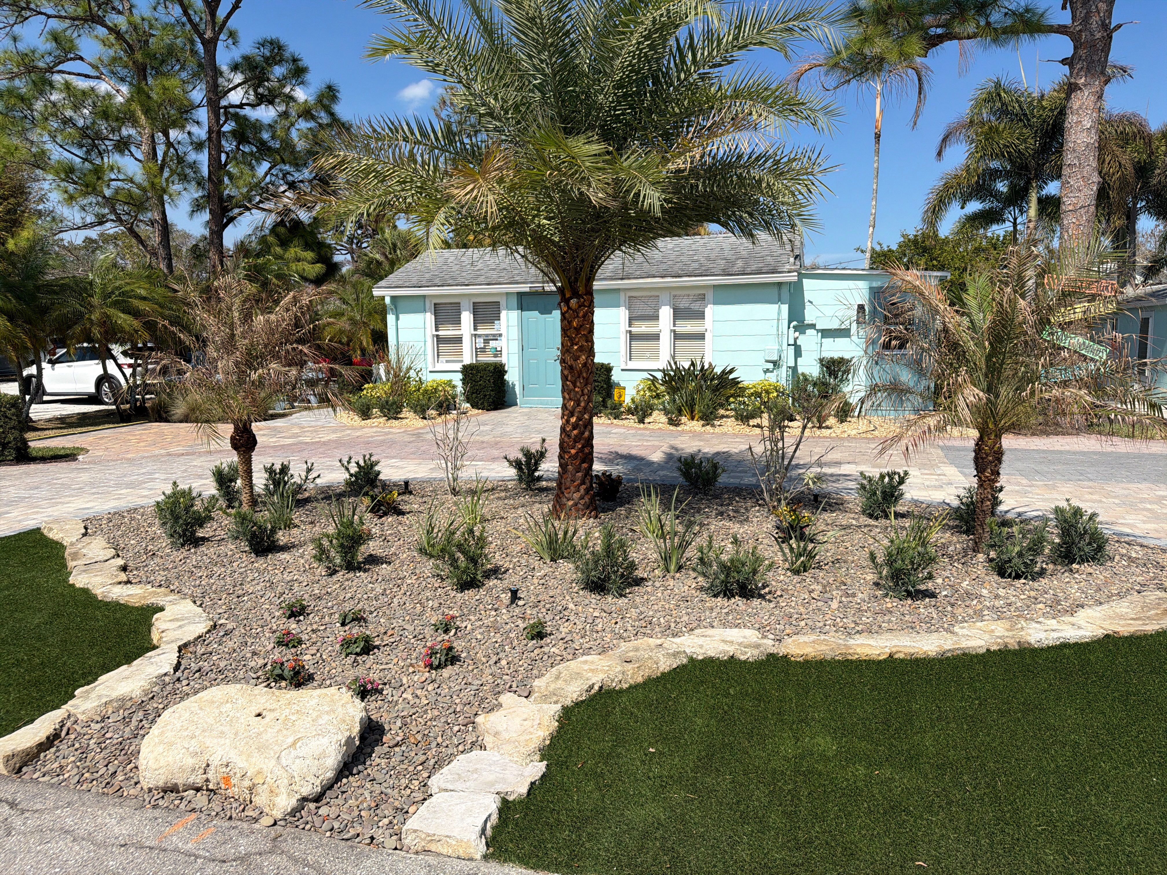 Alpha Zeta Office Front Landscape & Paver Renovation by Alpha Zeta Enterprises Inc