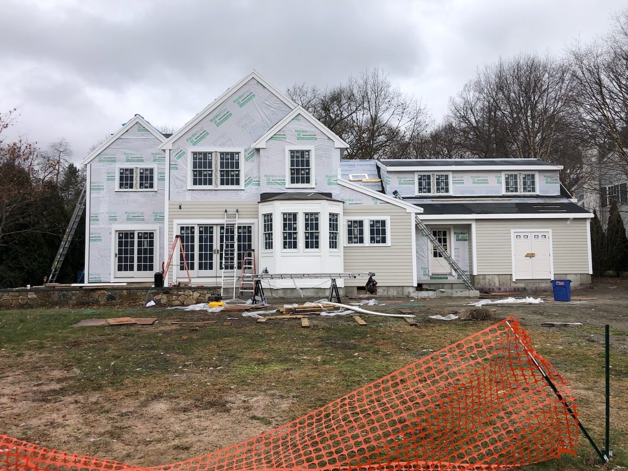 Siding on new construction in Brookline, MA by UBrothers Construction