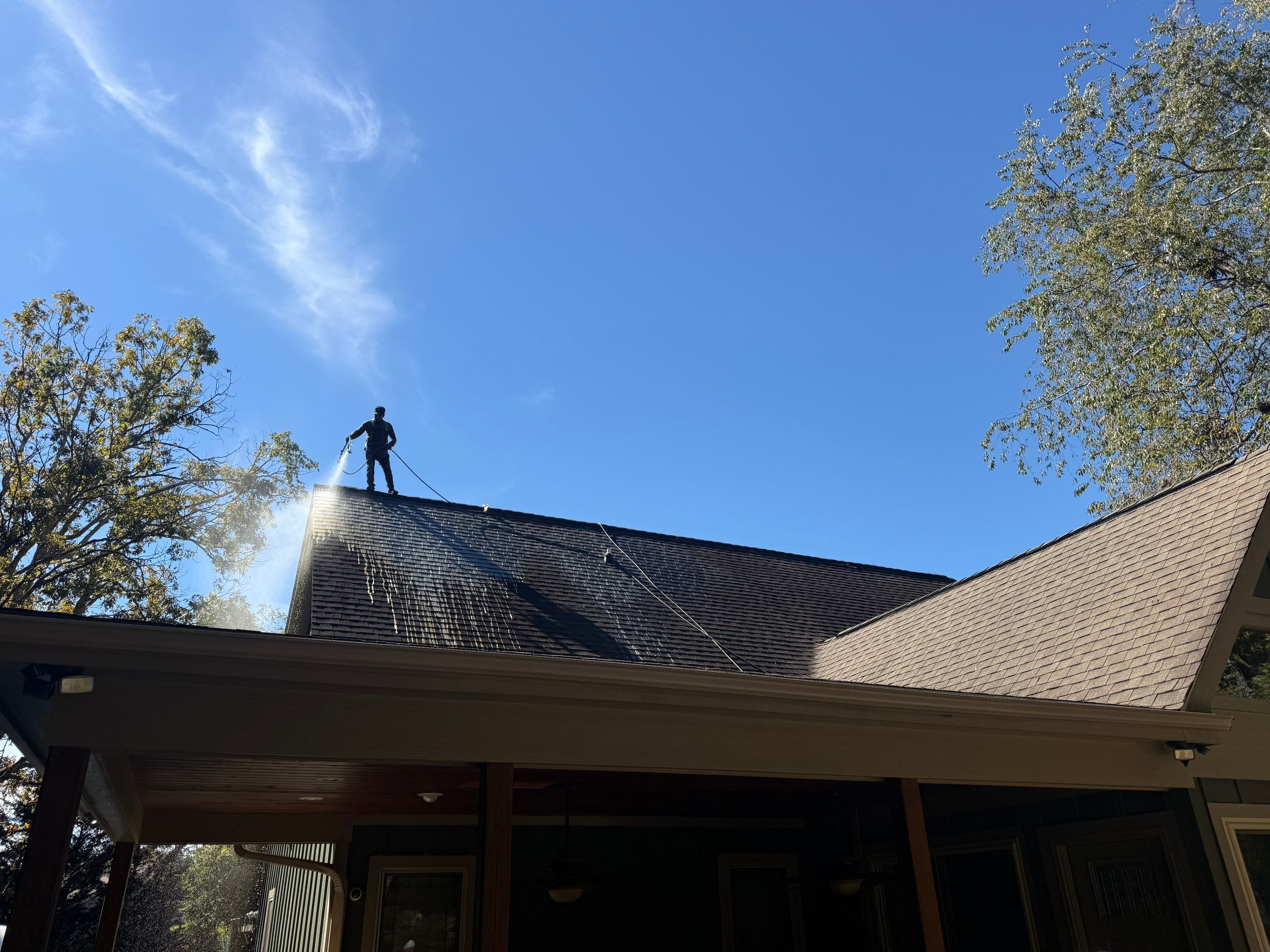 Mills River Residential Exterior Rejuvenation and Roof Cleaning Project by Bright Home Connections