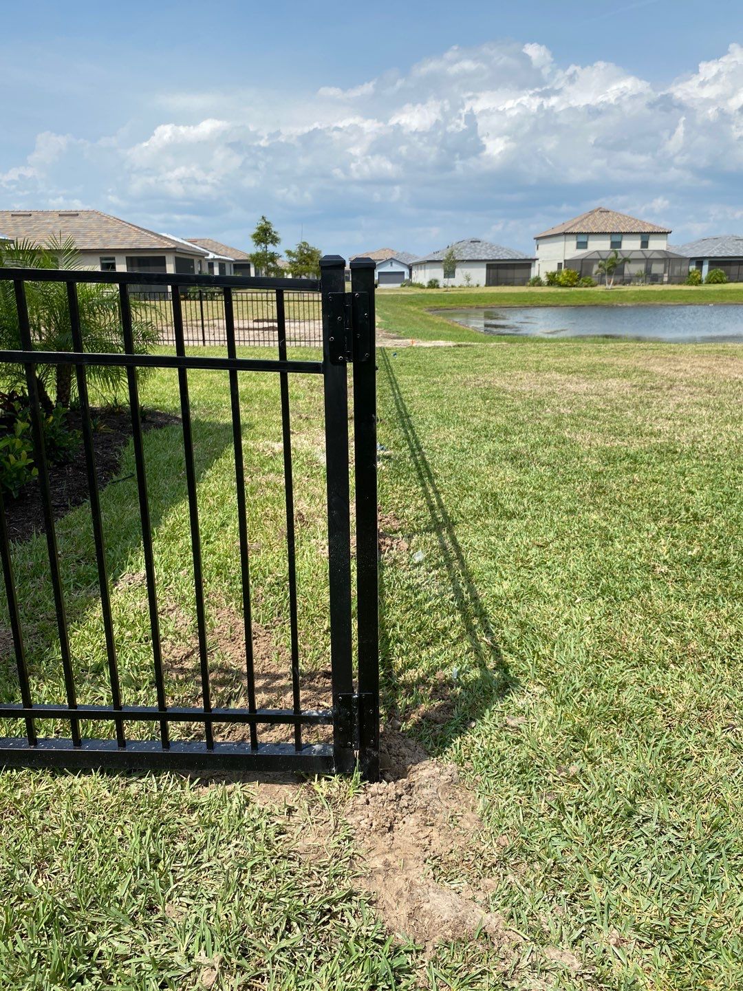 Aluminum Fence Installation using Black 3 Rail Aluminum Fence by Asap fence and gates, LLC