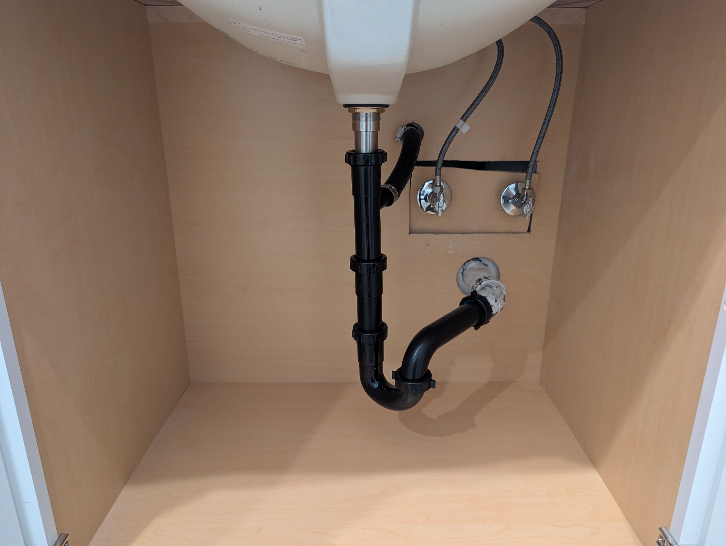 Setting Finish in a new Custom Home by Professional Plumbing Inc 