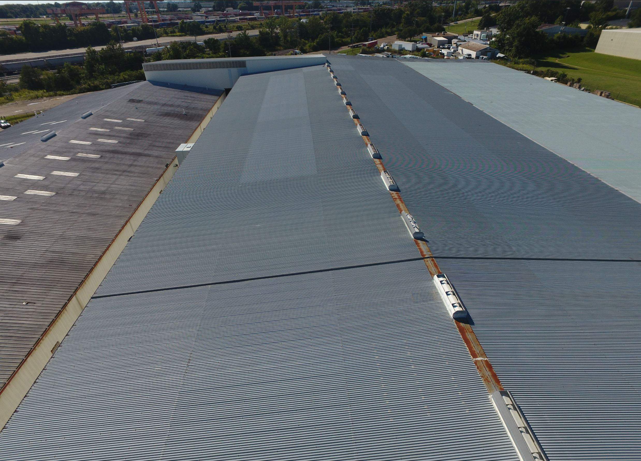 Commercial Metal Restoration System using Aldocoat Coatings by Hostetler Roofing