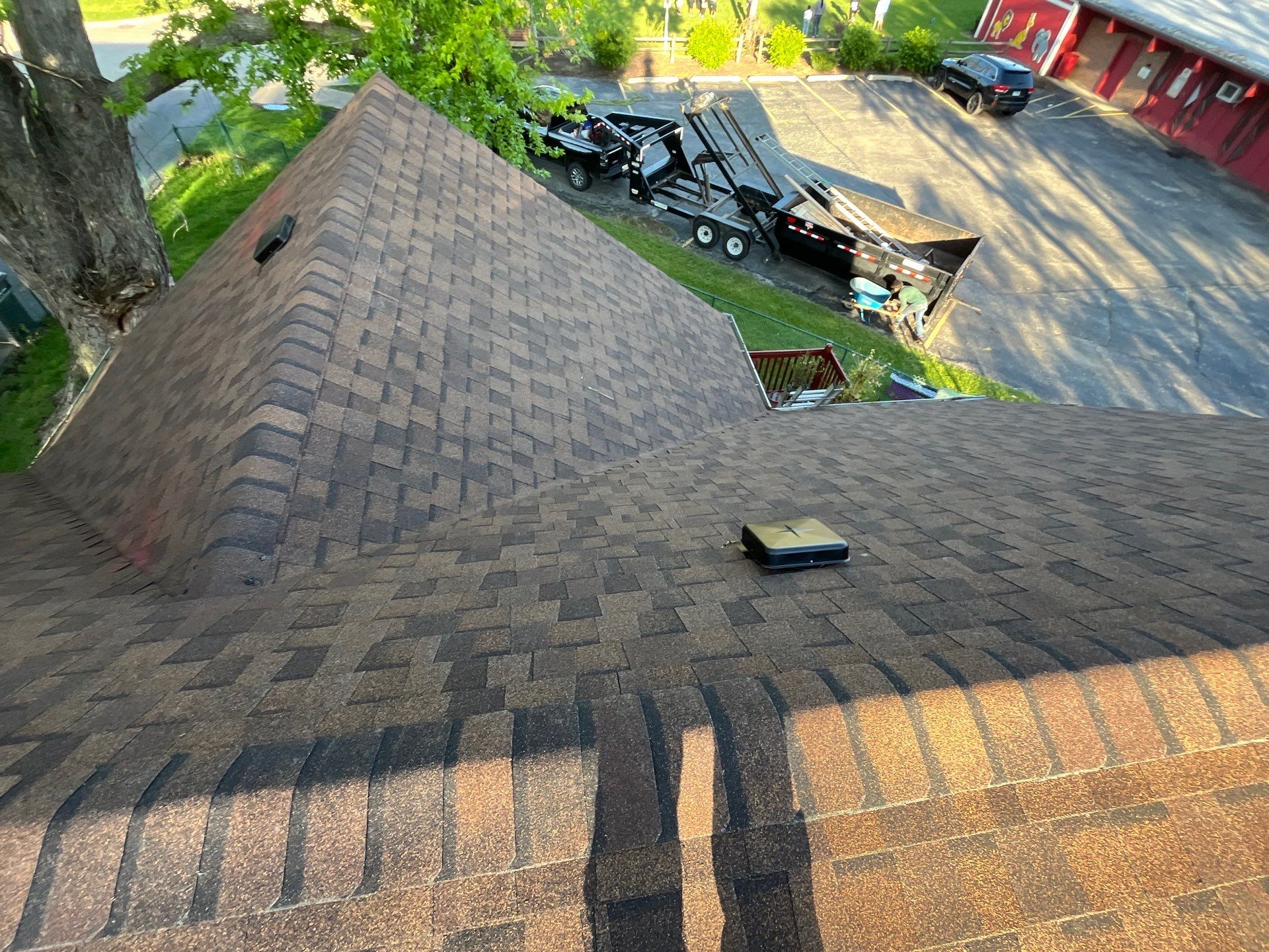 Roof replacement and interior repair by wind damage by Just Brilliant Restoration JBR