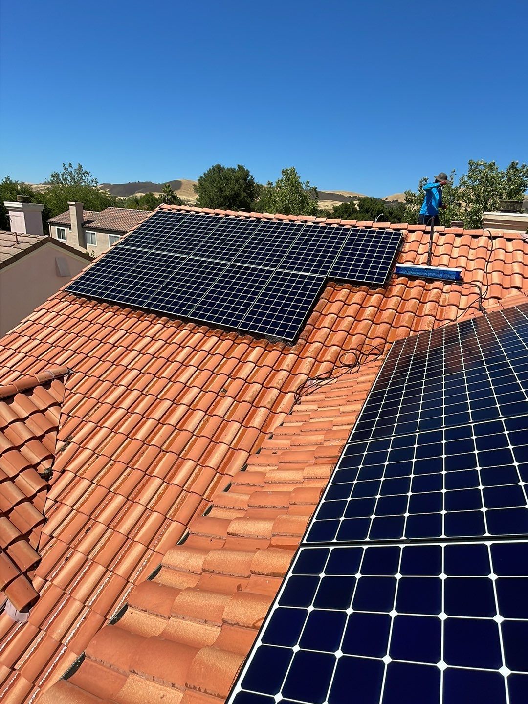 Solar Panel Bird Proofing using Critter Guard Mesh by All One Solar Shine