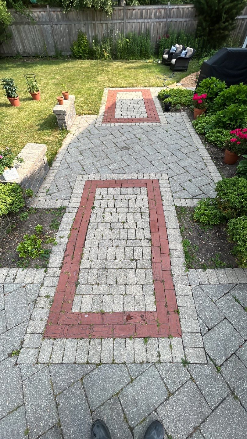 Brick paver clean, sand and seal.  using Surebond SB-1300 by Northern Power Washing LLC.