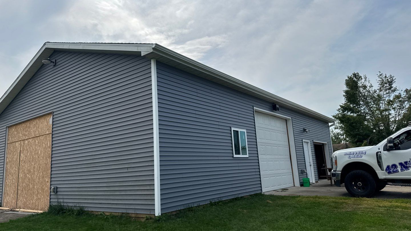 Storm Damage Repair on Barn. by 42 North Construction, LLC.