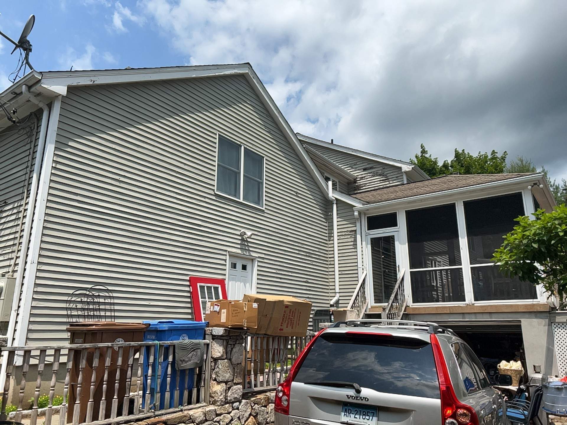 Siding Installation using Mainstreet Colonial & White gutters by A Plus Exterior
