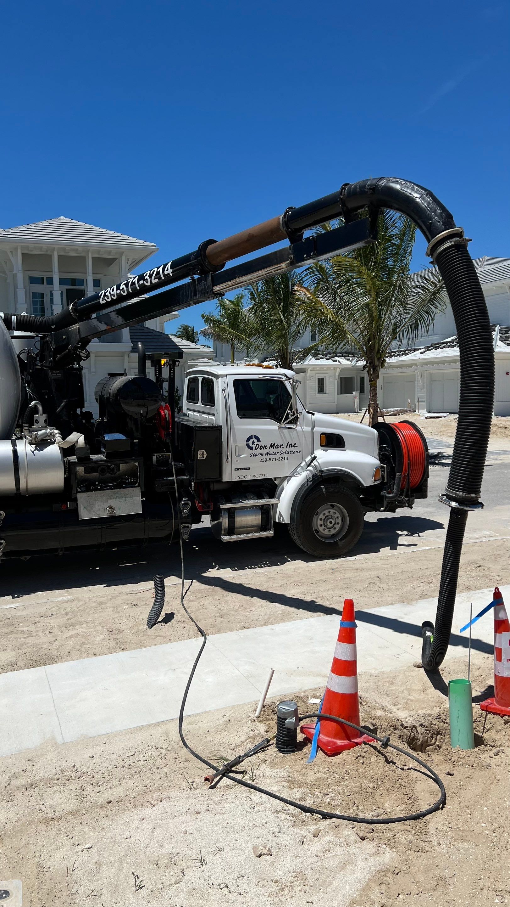 New Residential Construction Sewer Line Cleaning by APS Power & Water