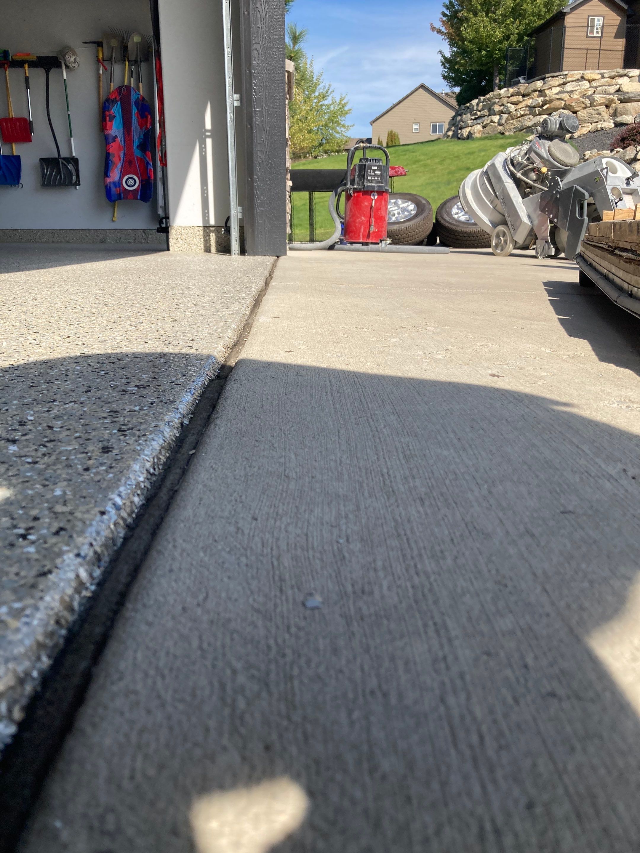 Driveway Transformation using Mediterranean Colorway by Croc Coatings, LLC