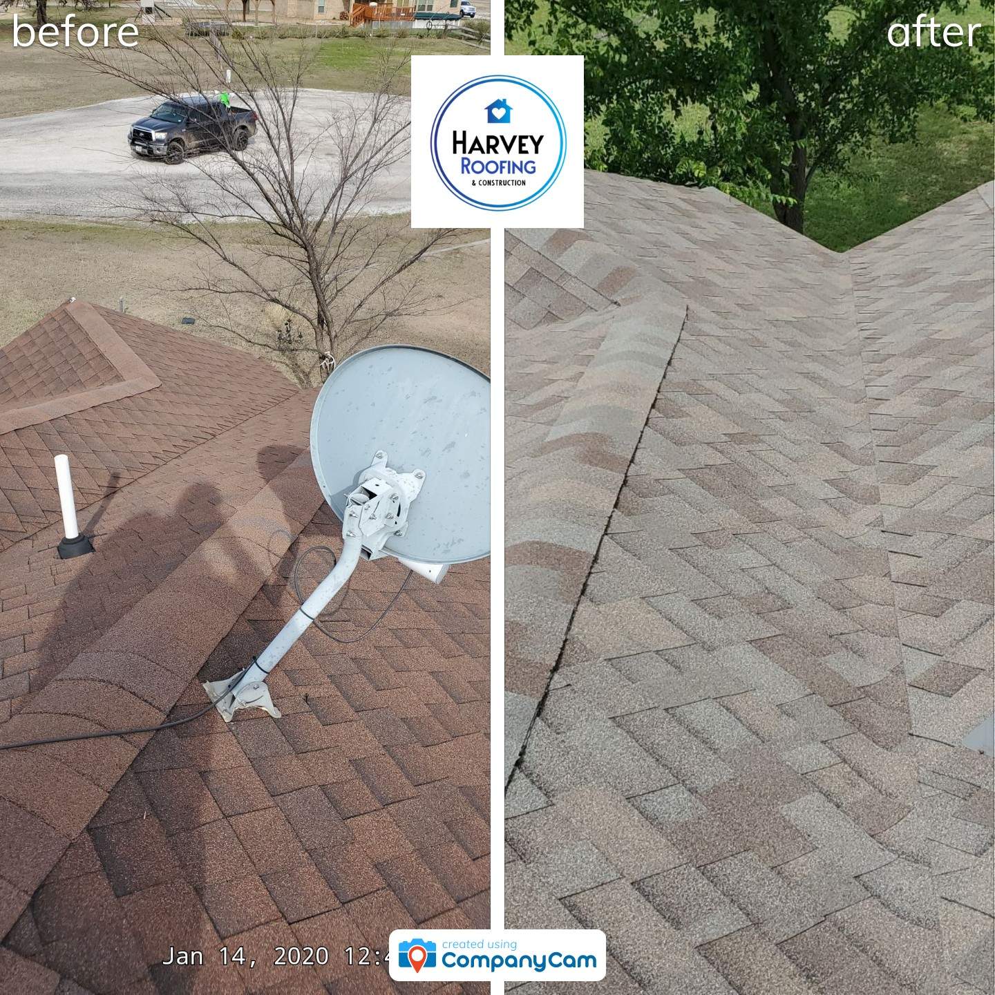Residential Roofing Installation using ATLAS Pinnacle Pristine Shingles by Harvey Roofing & Construction