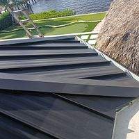 .032 Aluminum 1.5" Mechanical Seam Dark Bronze  by Total Roofing System The Metal Roof Experts