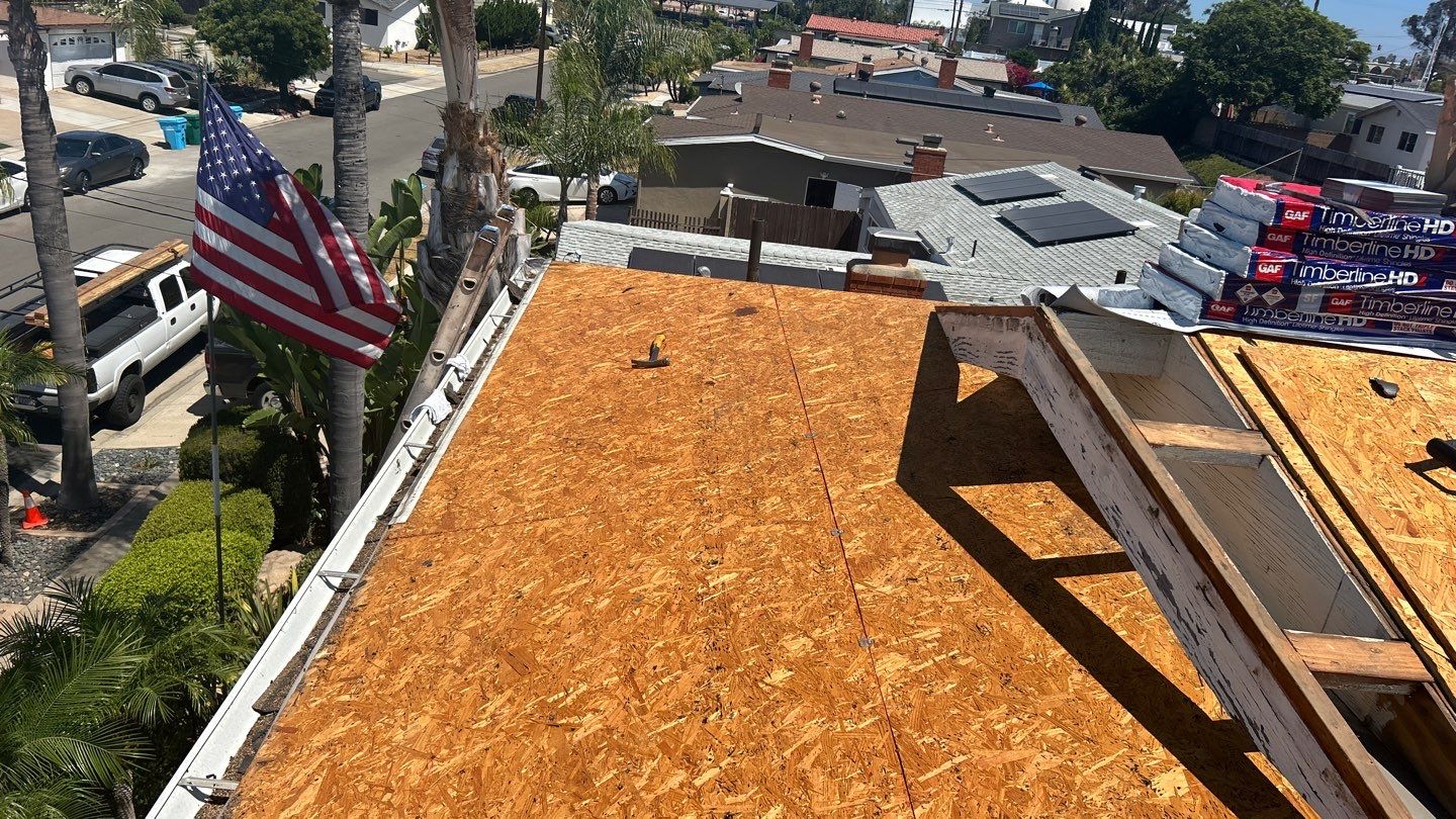 San Diego Residential Roof Replacement and Fascia Wood Repair by Reliable Roofing San Diego Inc.