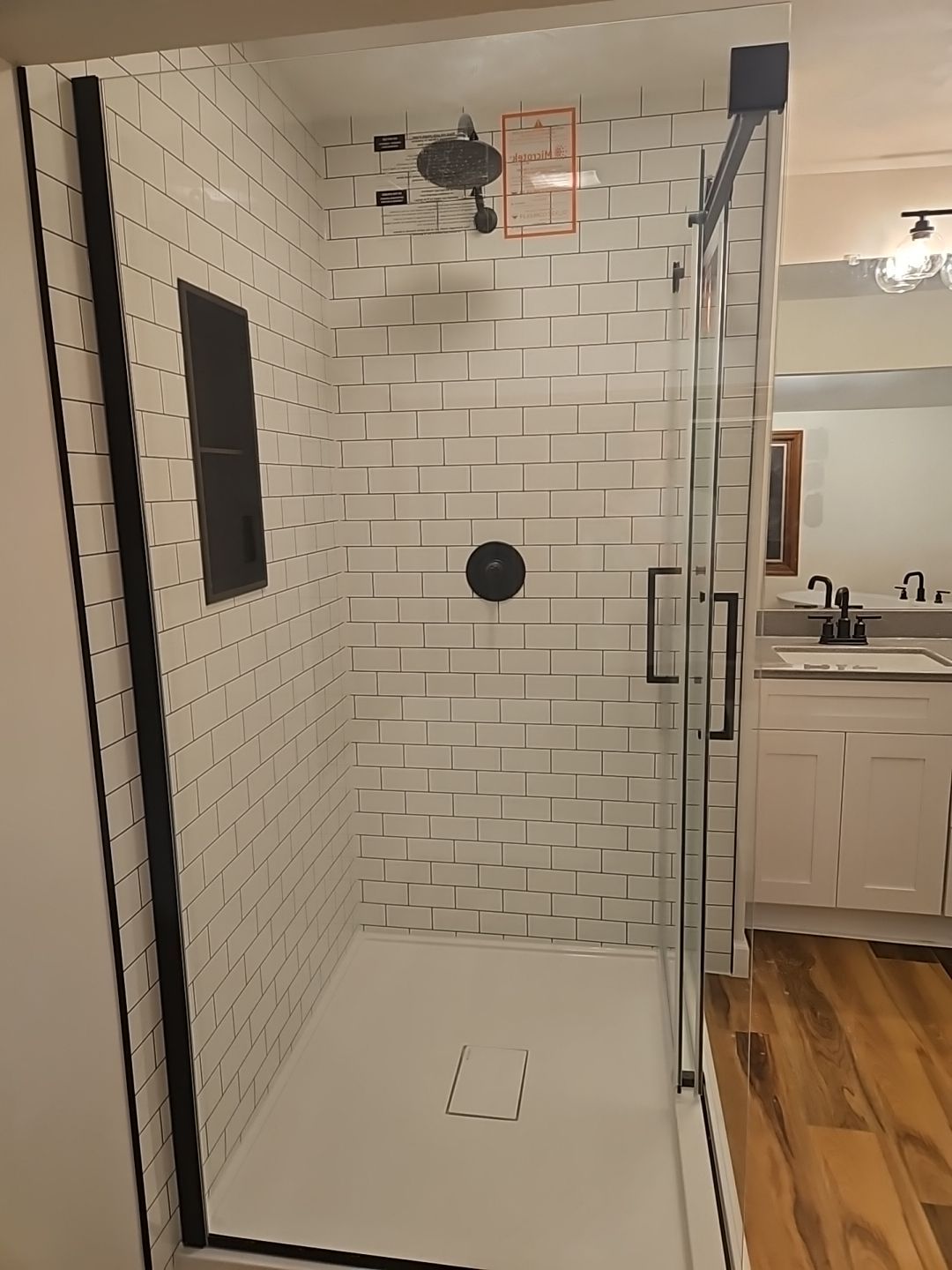 Full Bathroom Remodel, customer painting themselves by The Shower Company