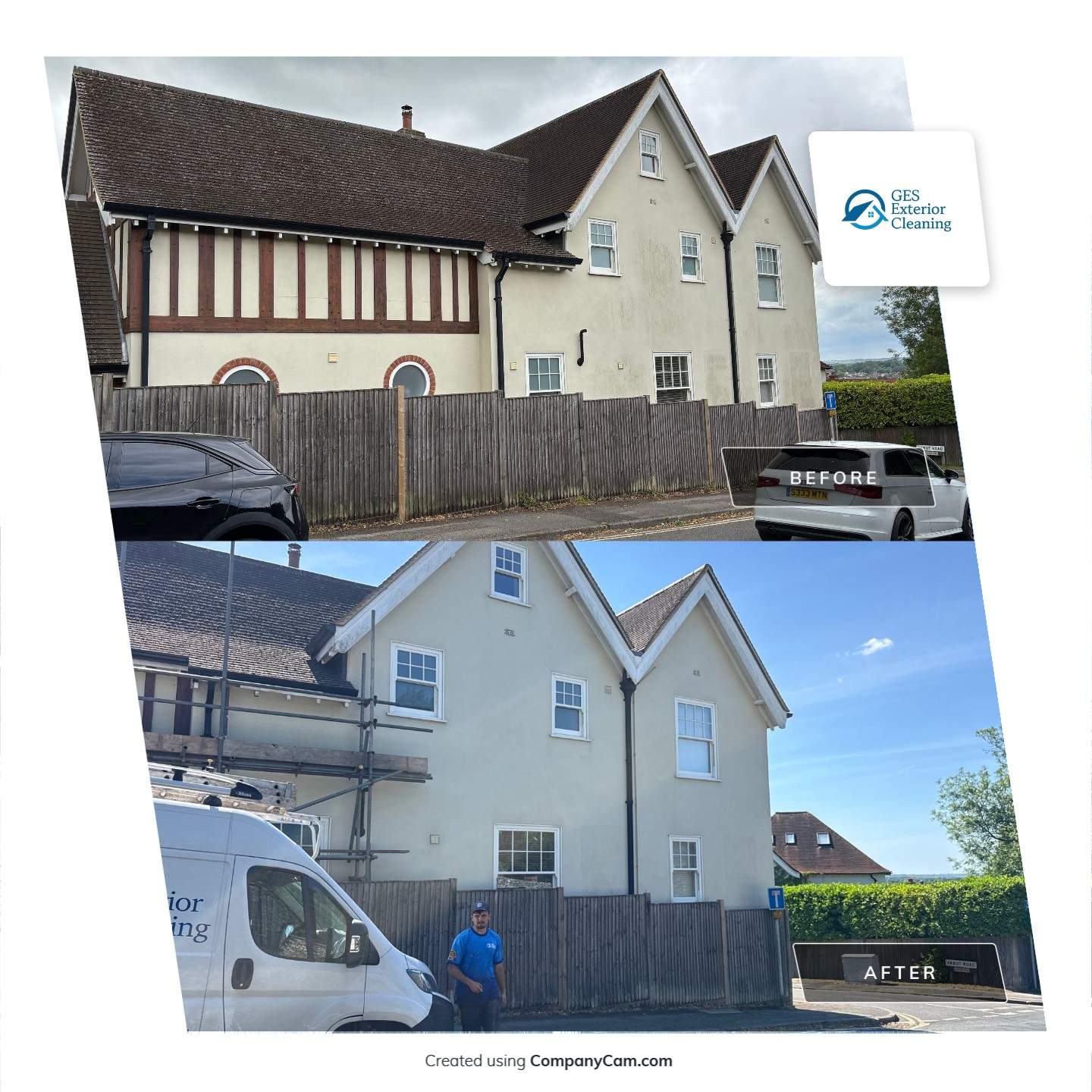 Comprehensive Driveway, Patio and Render Cleaning in Guildford Surrey by Ges Exterior Cleaning ltd
