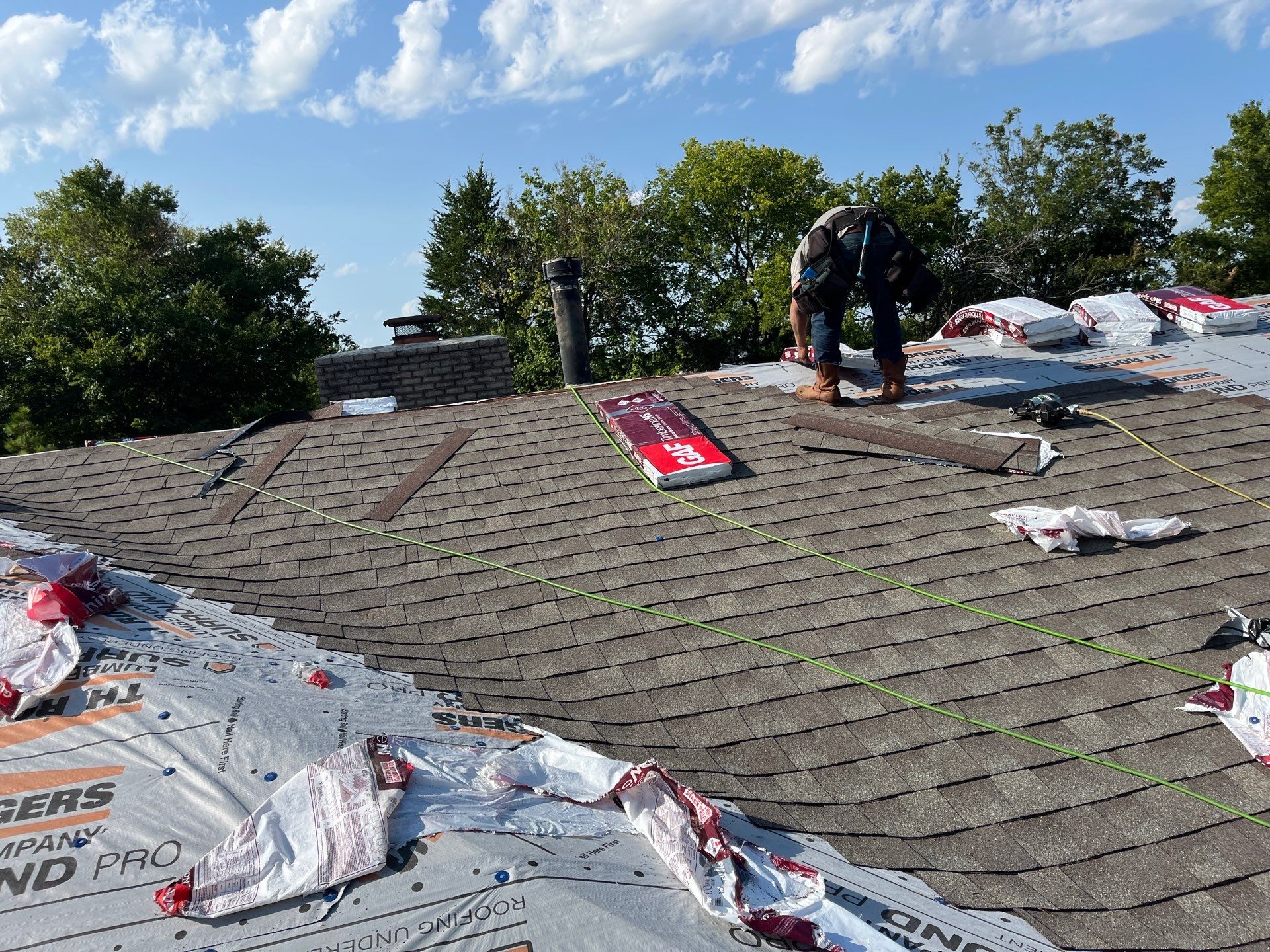 GAF Timberline Architectural Shingle Roof Replacement in Wynnewood by BANA Roofing and Solar Supply