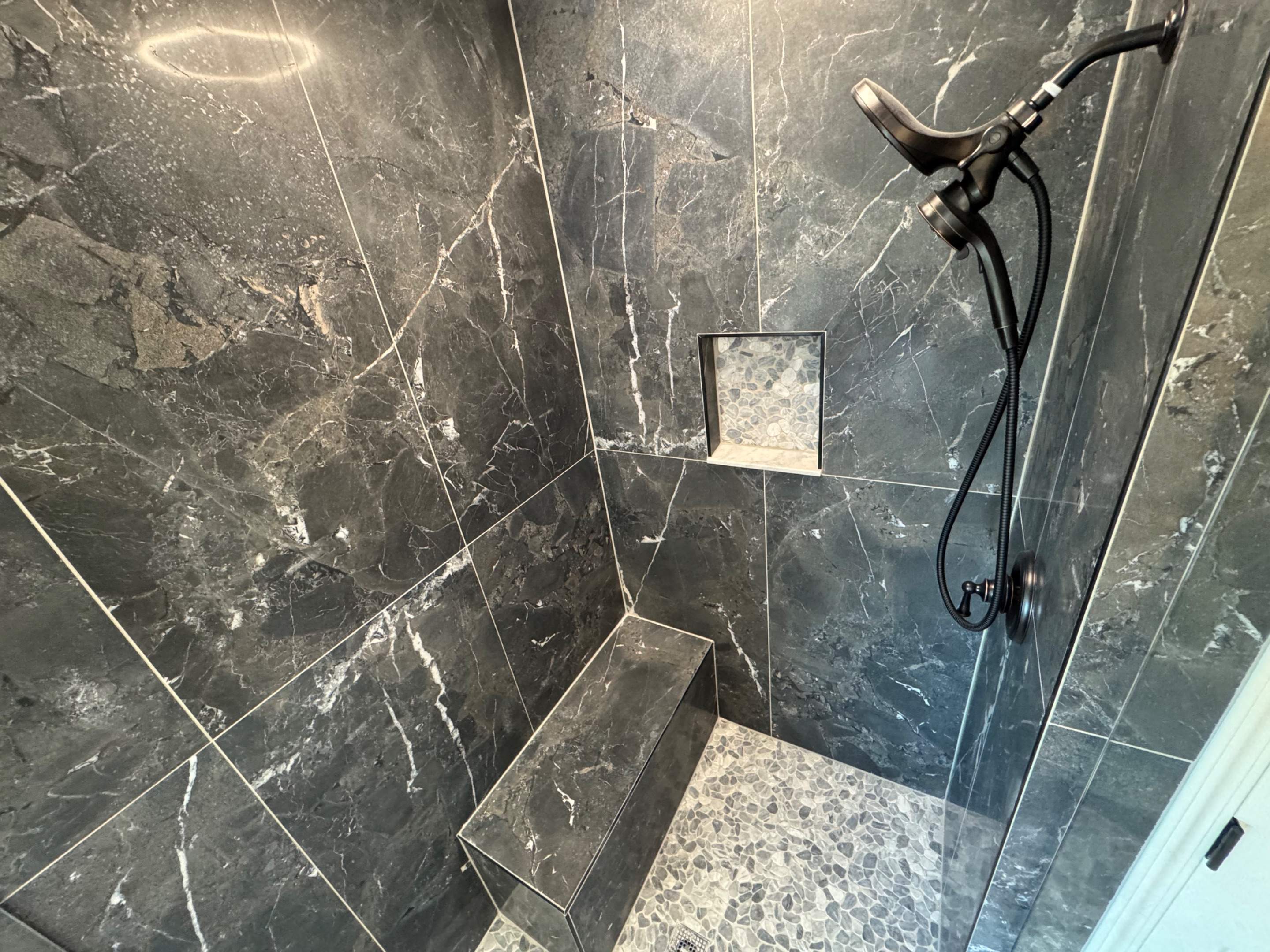 Master bathroom renovation by Prudencio