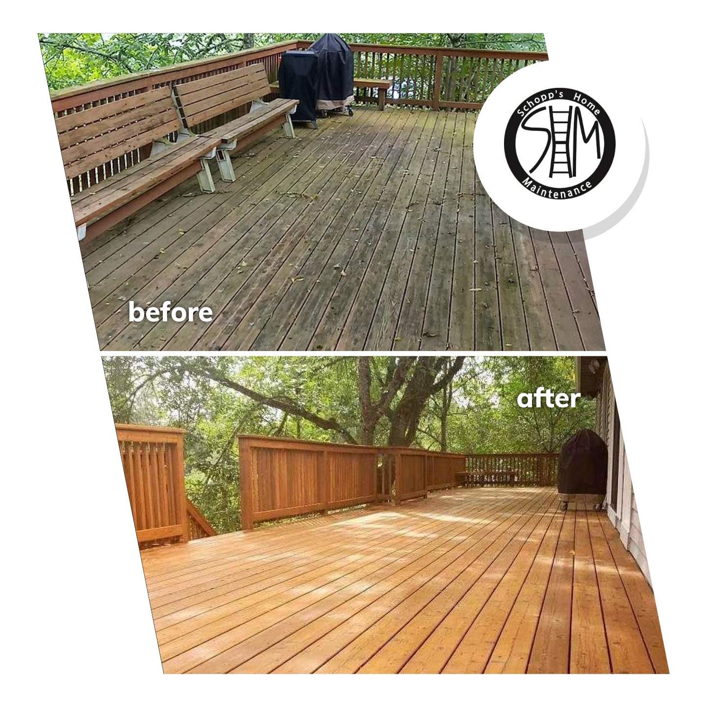 Deck Restoration using Armstrong-Clark Semi-Transparent Cedar 97229 by Paul Schopp