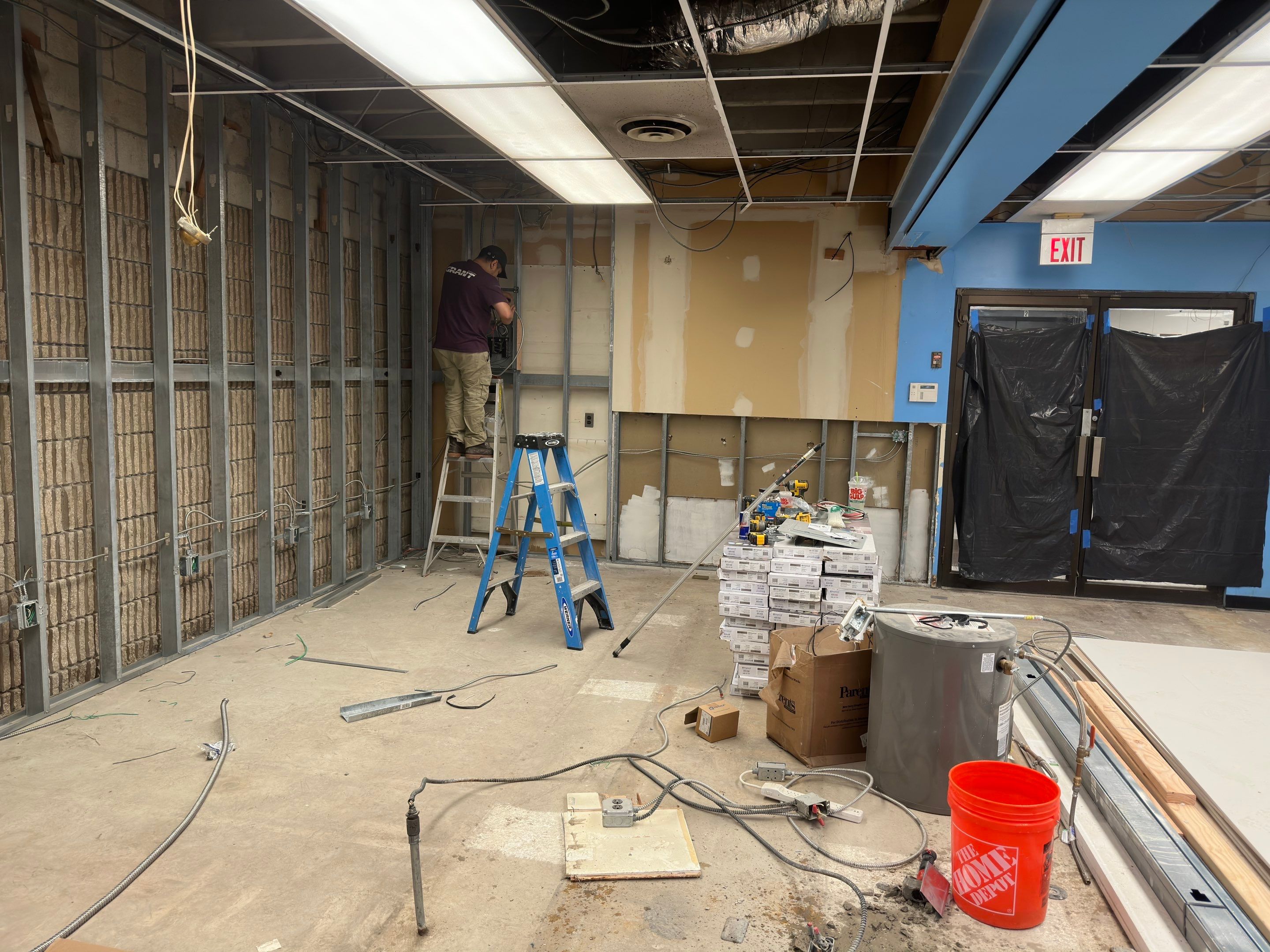 Office Remodel using Drywall by Home Concepts Construction