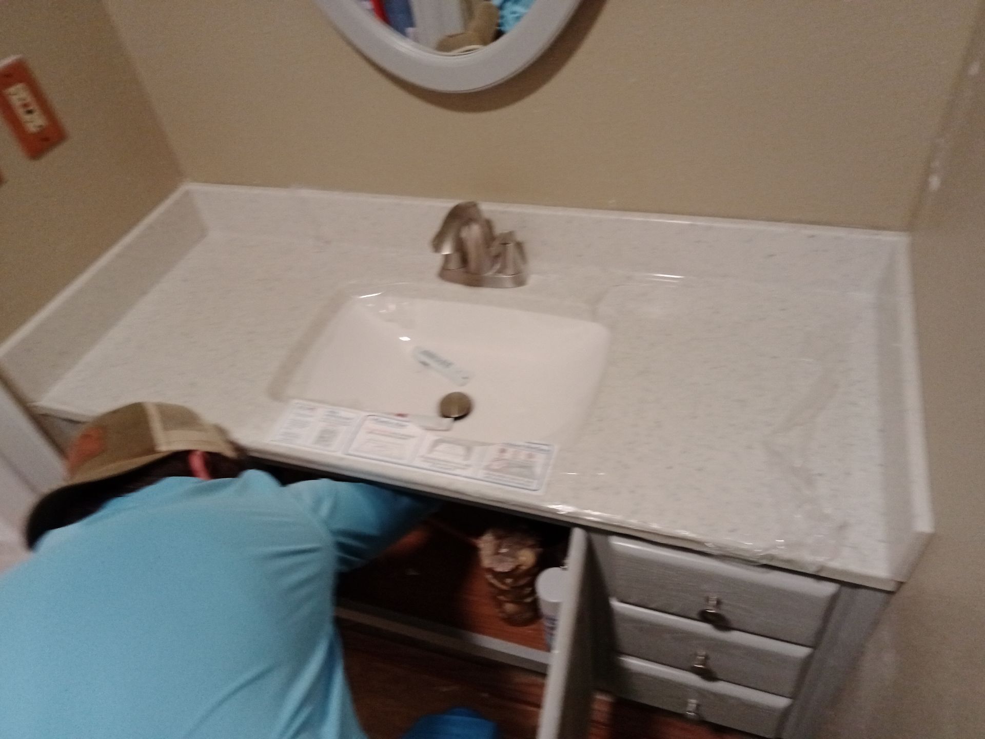 Small Bathroom Remodel by Cornerstone Home Builders, LLC