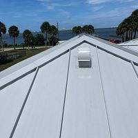 .032 Aluminum 1.5" Mechanical Seam Regal White  by Total Roofing System The Metal Roof Experts
